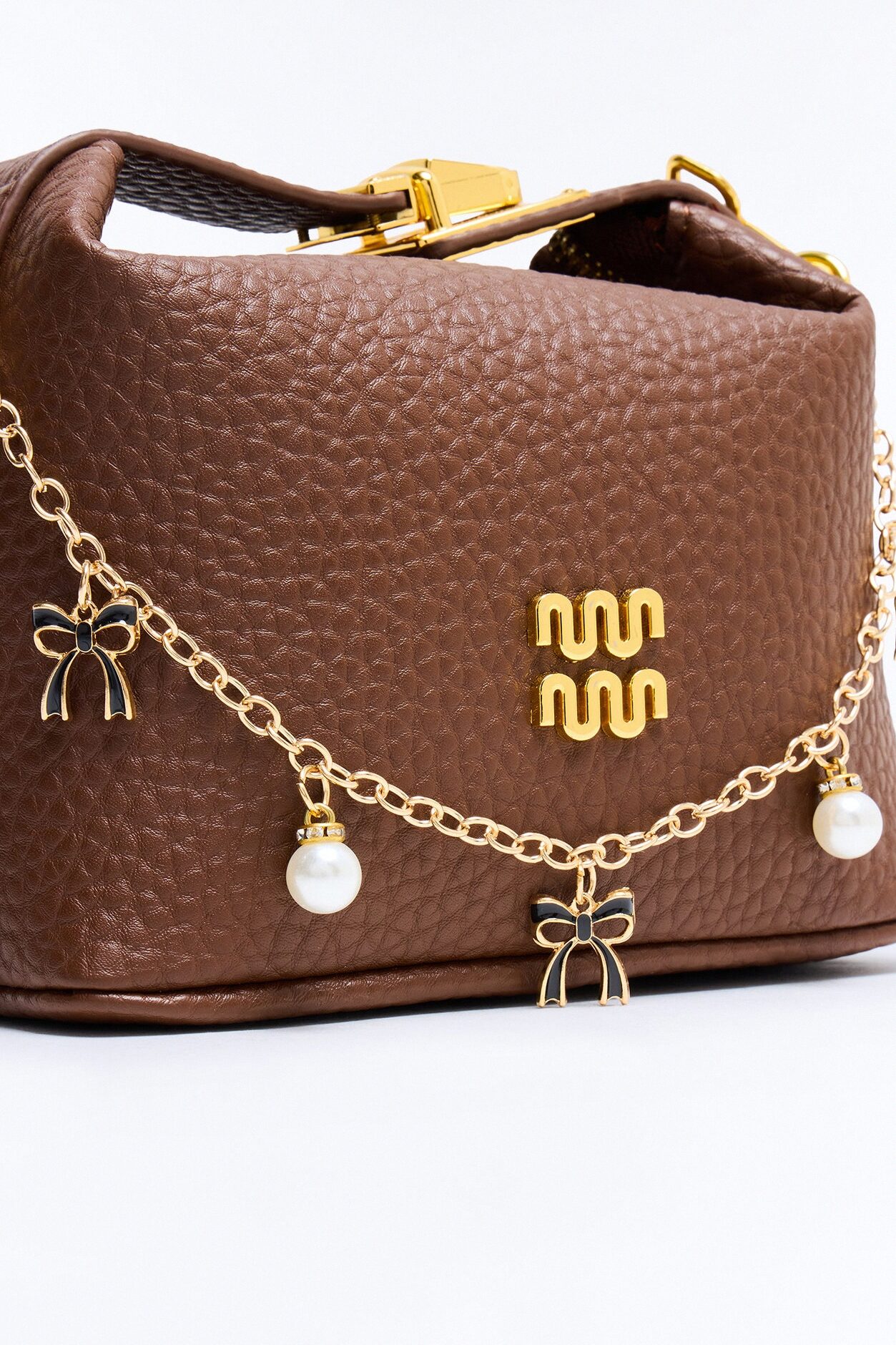 Bows And Diamonds Handbag Chain - Gold