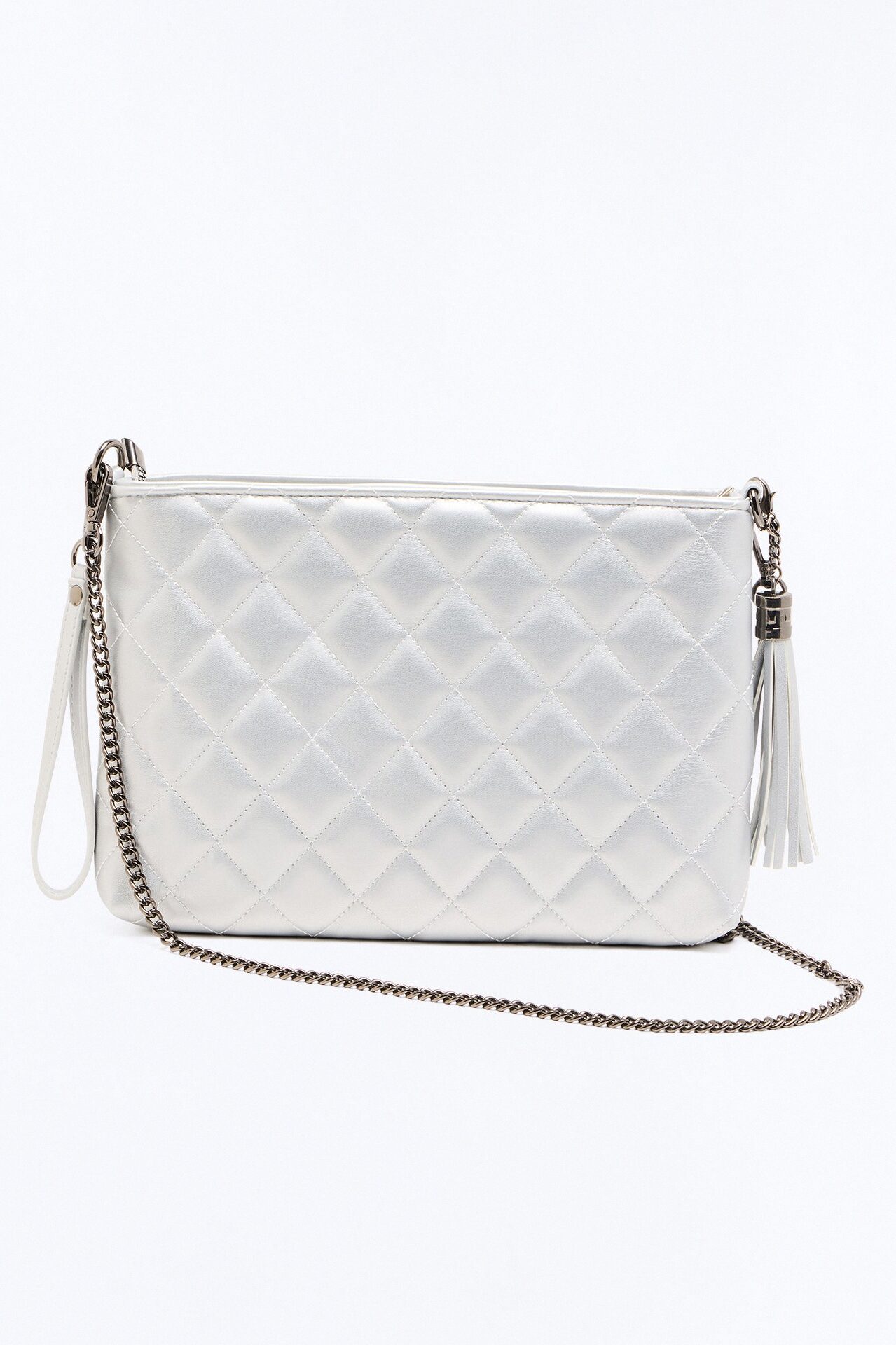 About The Girl Faux Leather Clutch - Silver