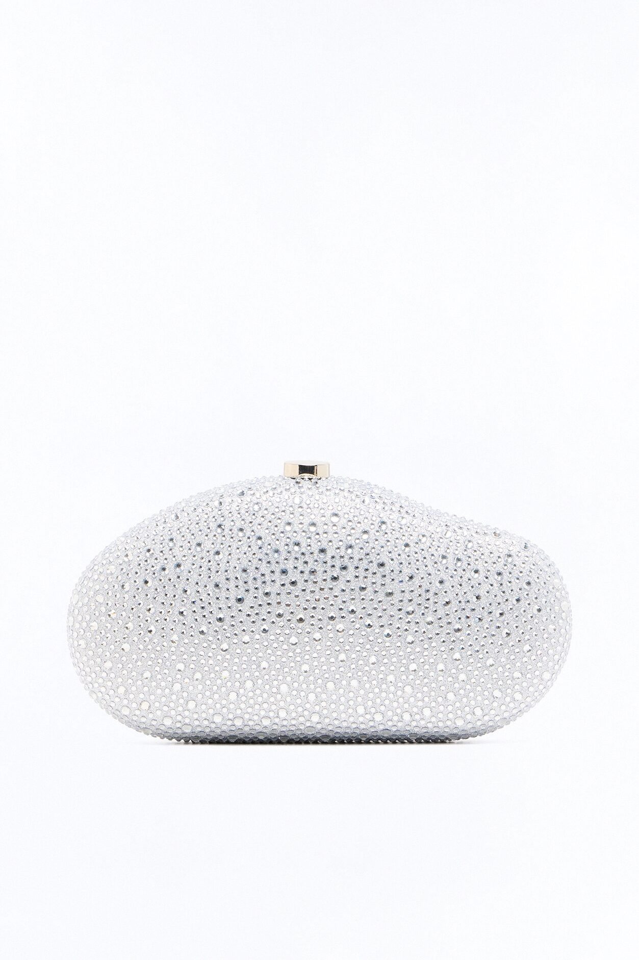 Sparkling Rock Rhinestone Clutch - Silver