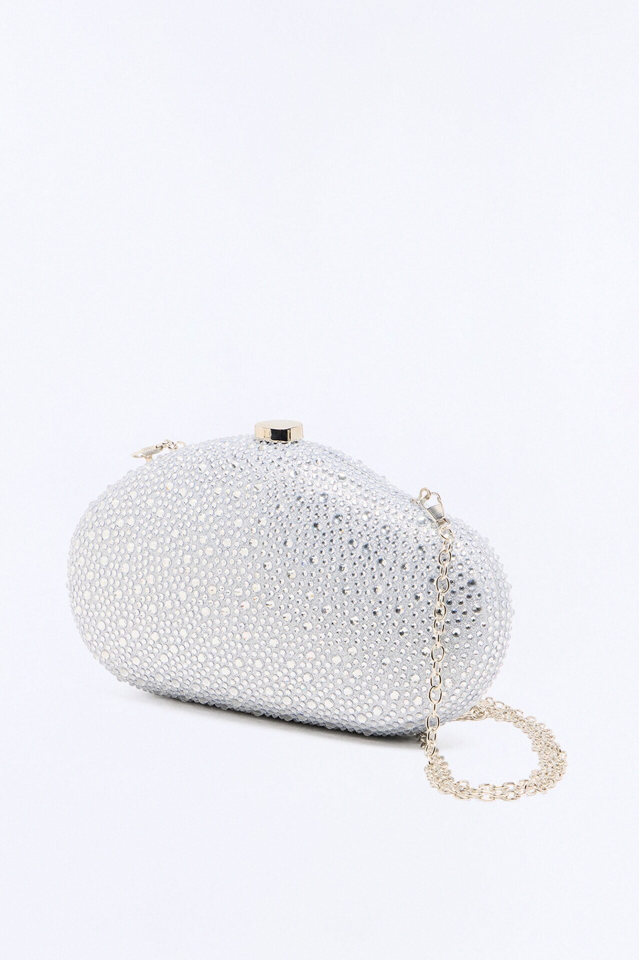 Sparkling Rock Rhinestone Clutch - Silver