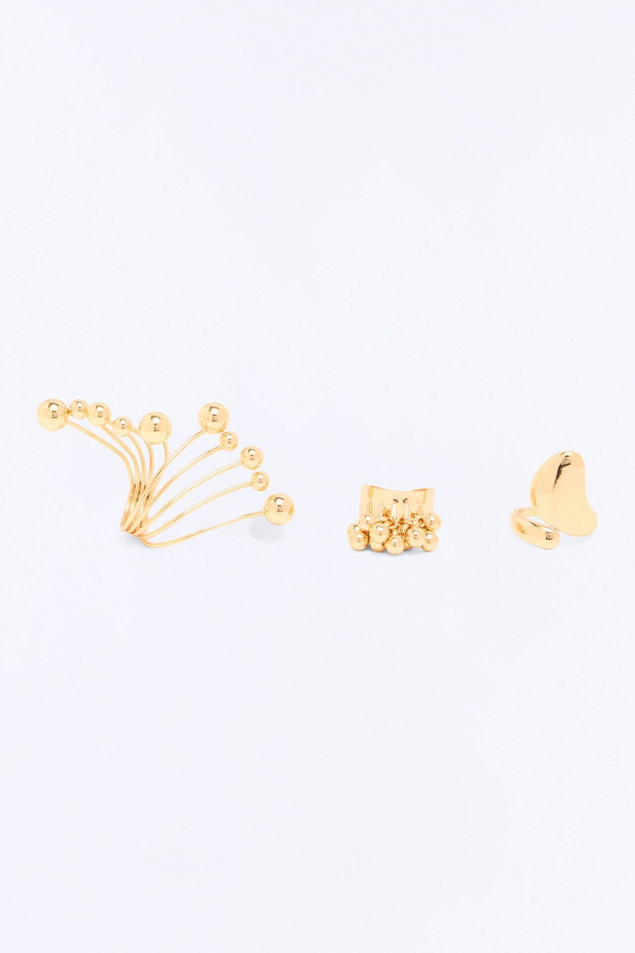 Temp Me 3 Piece Ring Set - Gold