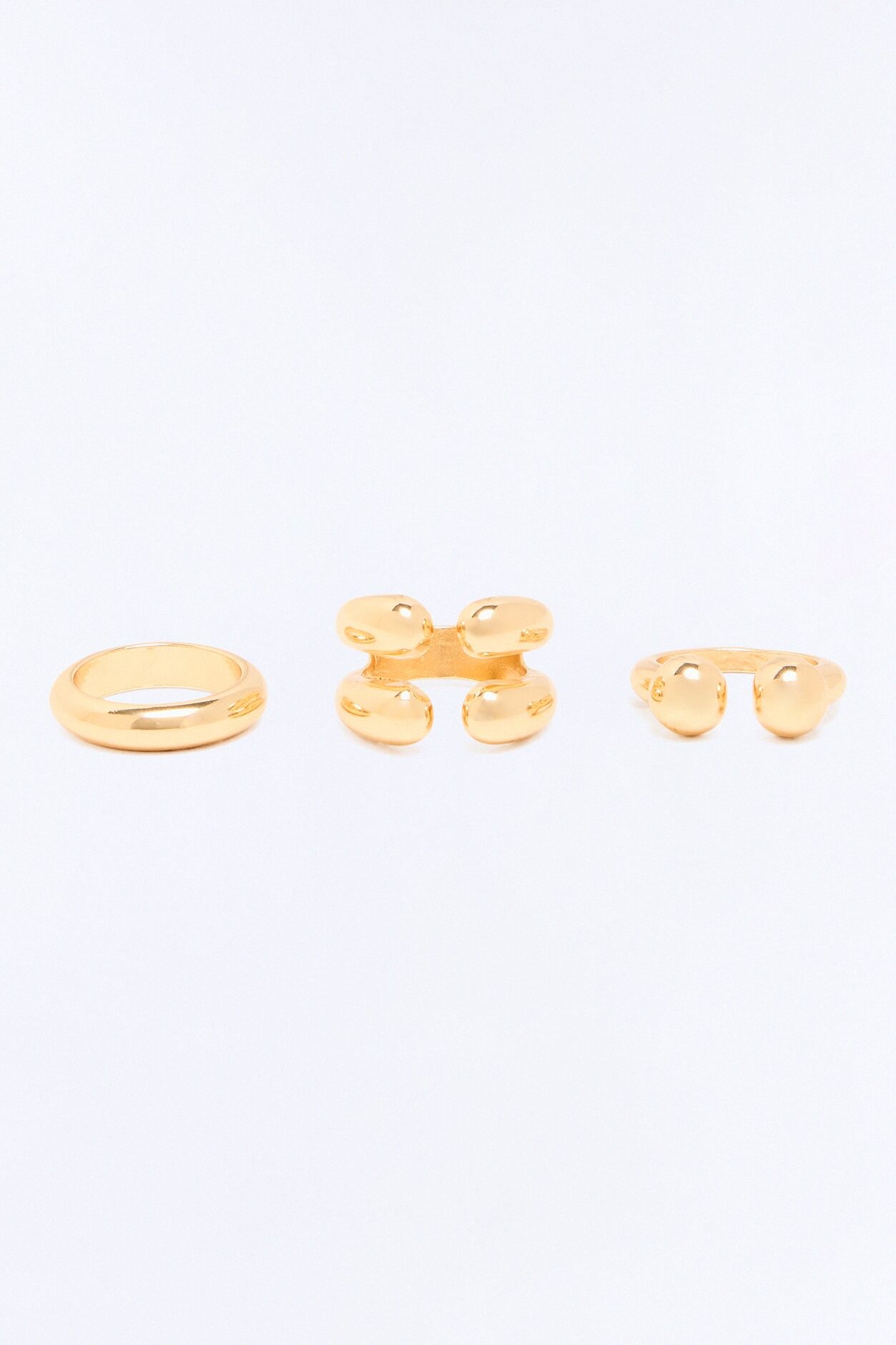 Miss Me 3 Piece Ring Set - Gold