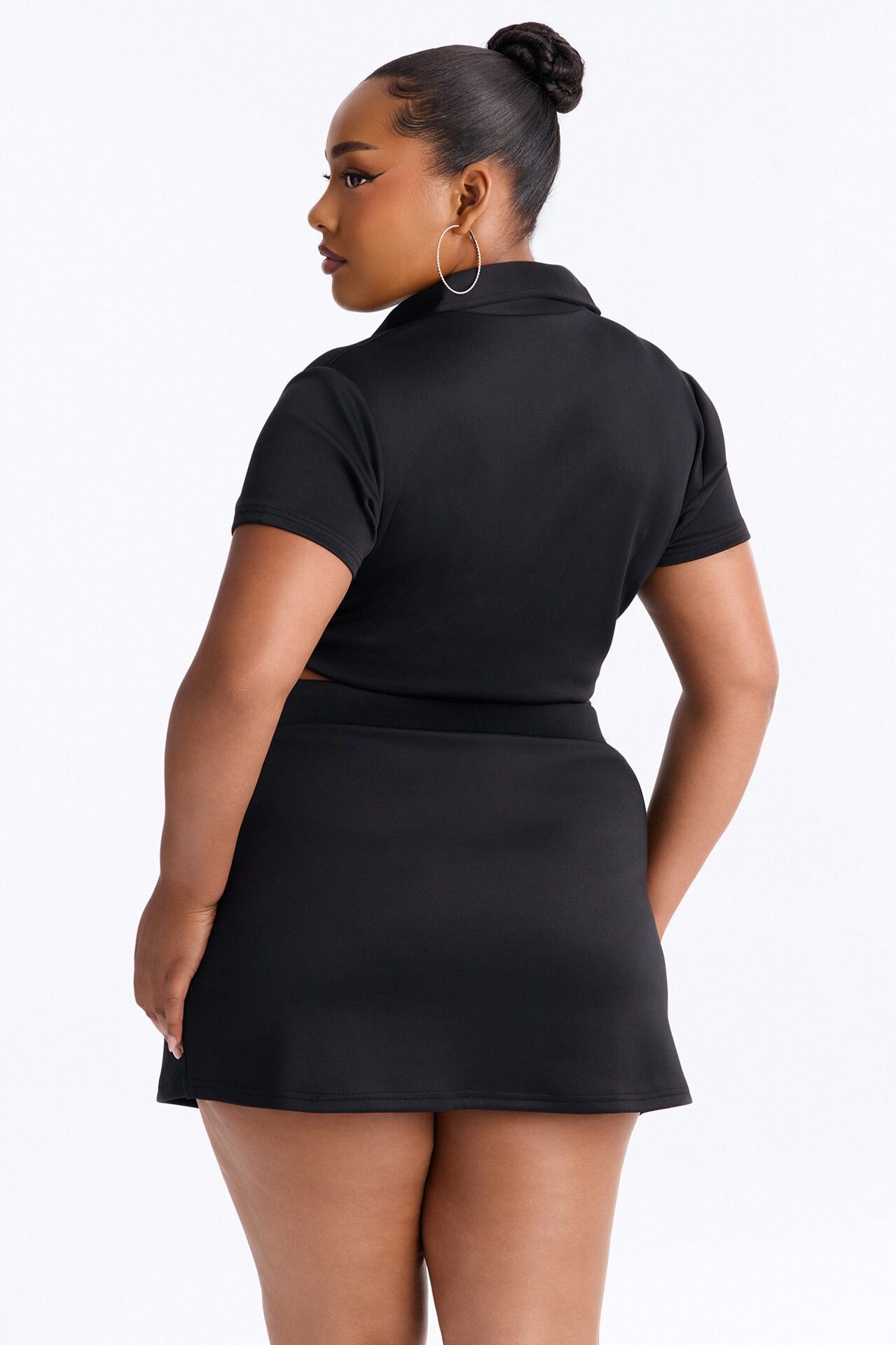 Adora Mini Skort Set - Black