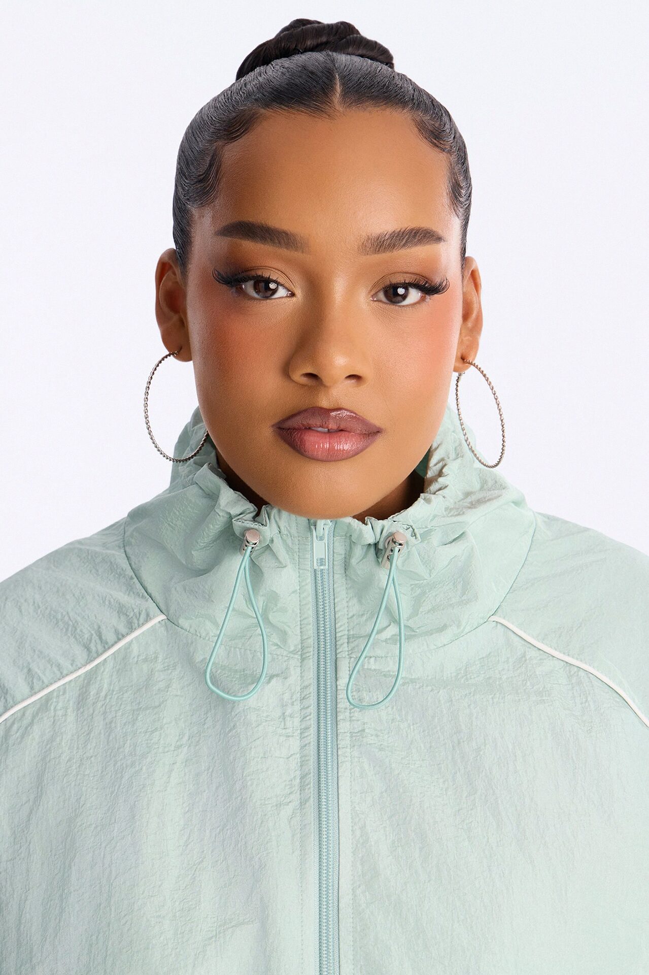 End Game Windbreaker Funnel Neck Jacket - Sage/combo