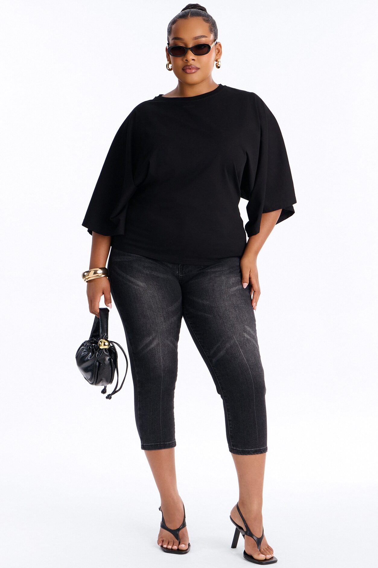Kendall Oversized Short Sleeve T-Shirt - Black