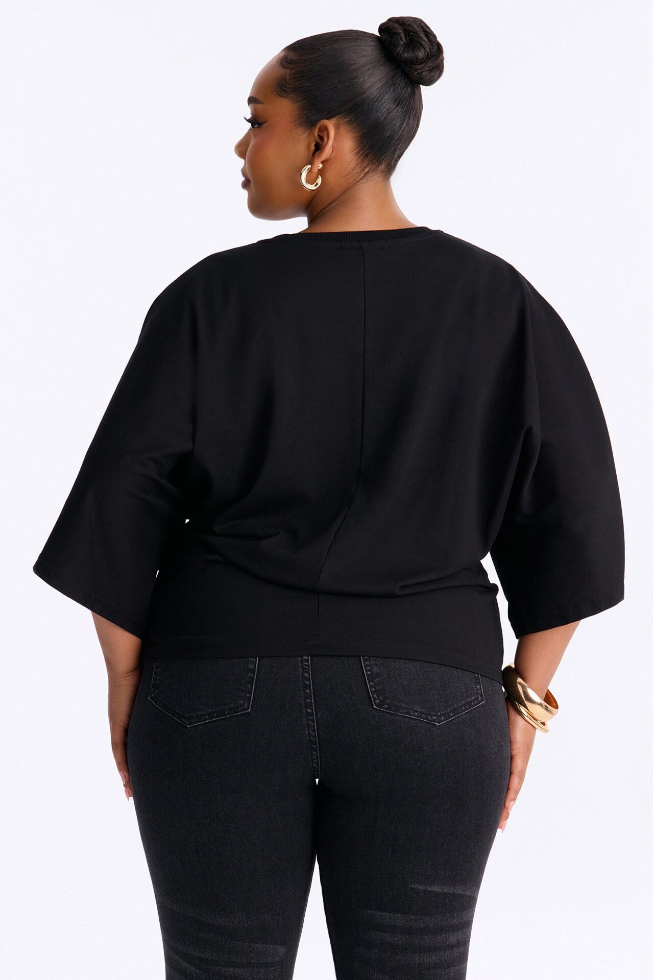 Kendall Oversized Short Sleeve T-Shirt - Black