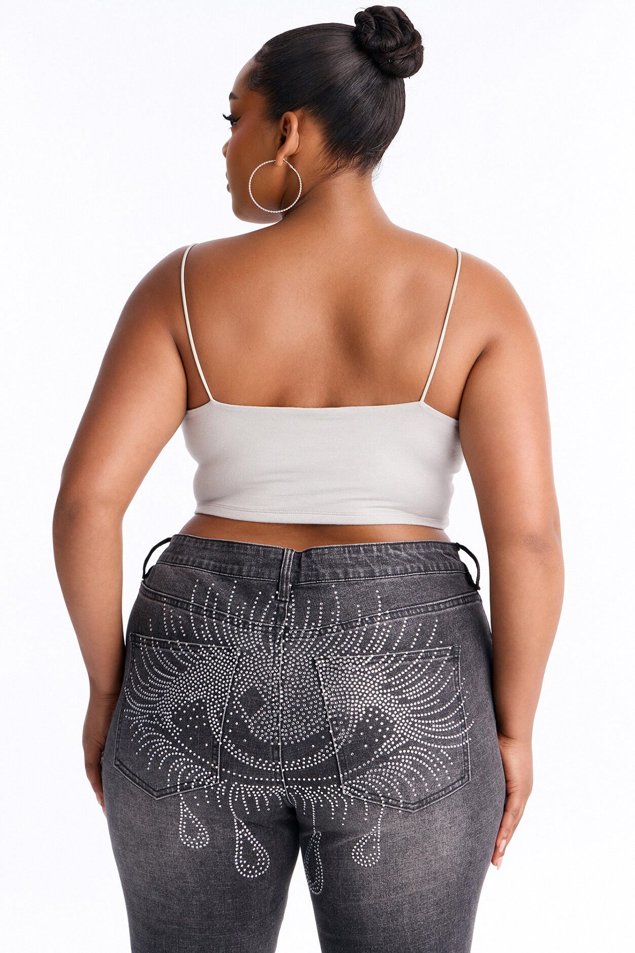 Kiki Super Cropped Top - Light Grey