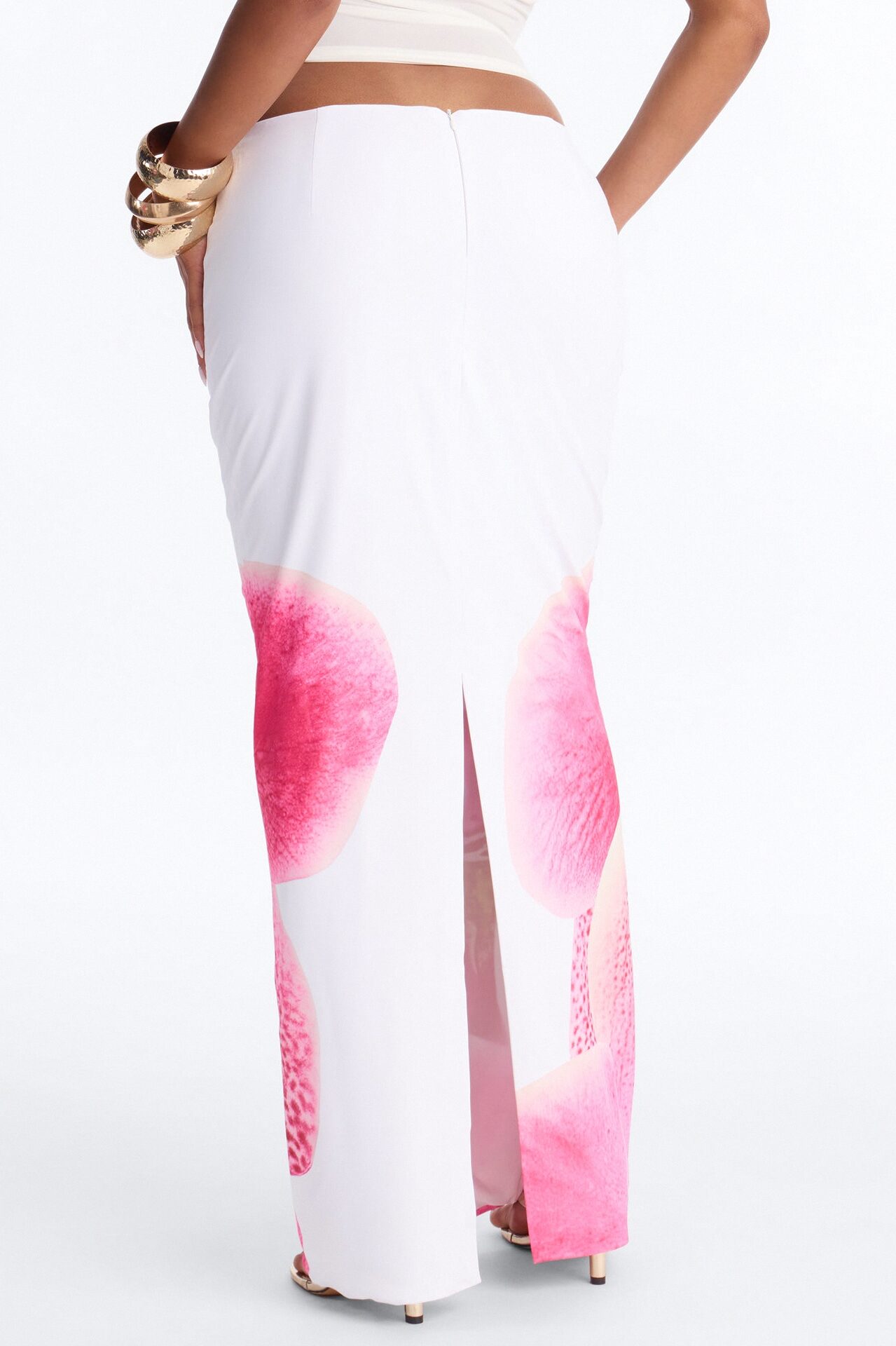 Aurielle Floral Slit Maxi Skirt - Pink/combo