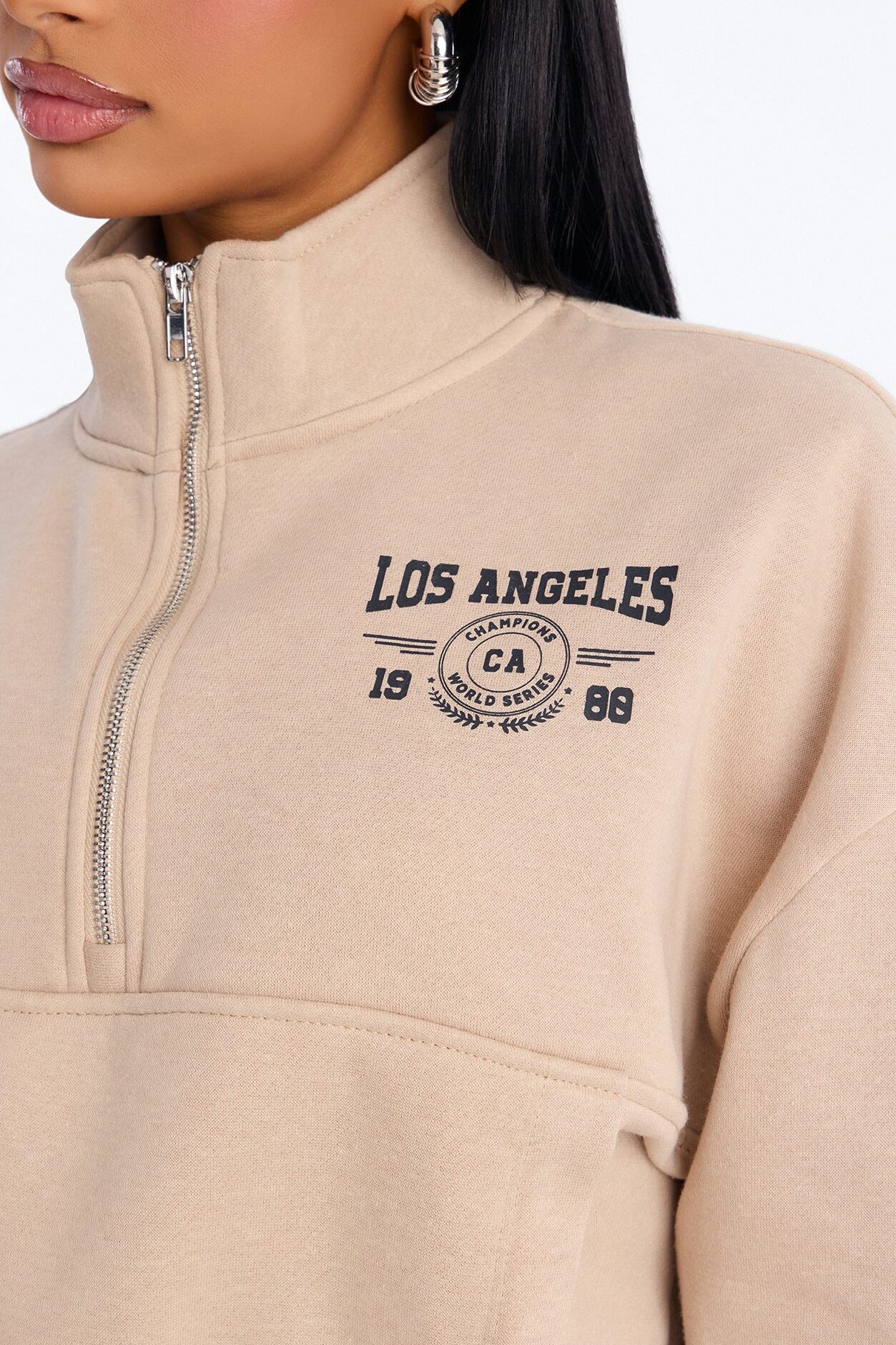 West Coast Winner Fleece Quarter Zip Pullover - Taupe