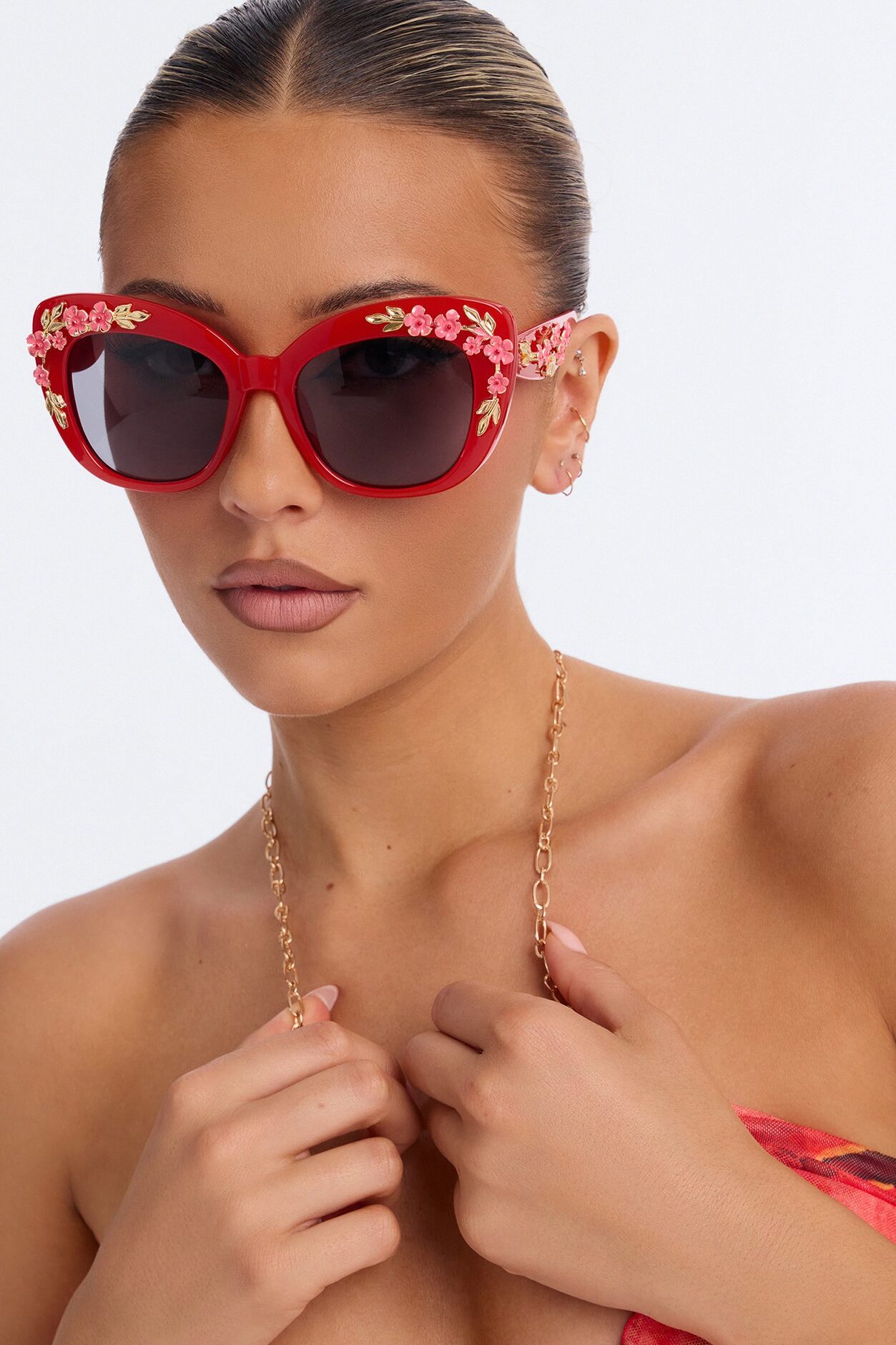 Garden Goddess Sunglasses - Red