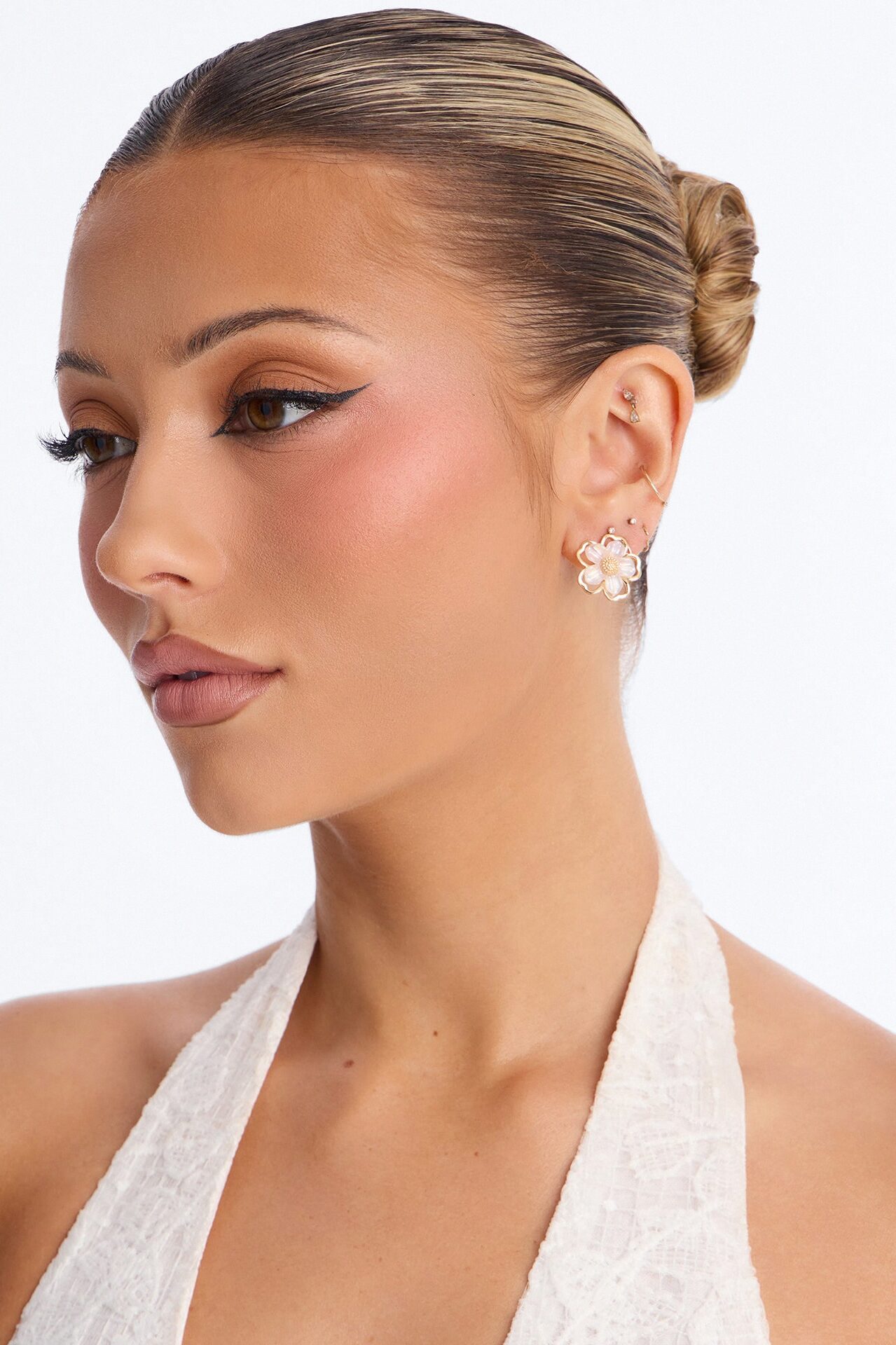 Be Timeless Pearl 5 Pair Multi Earring Set - Gold/combo