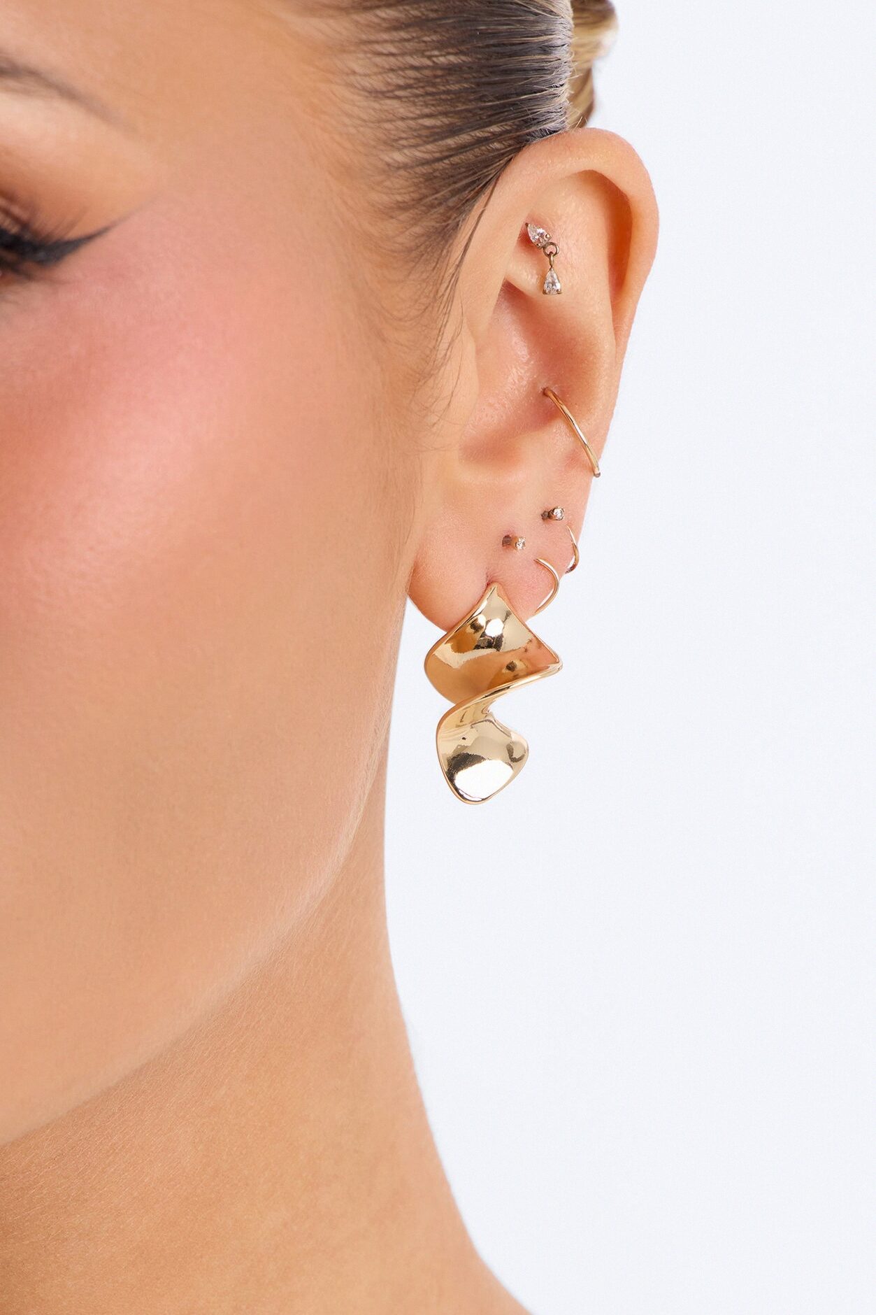 Get With It Stud Earrings - Gold