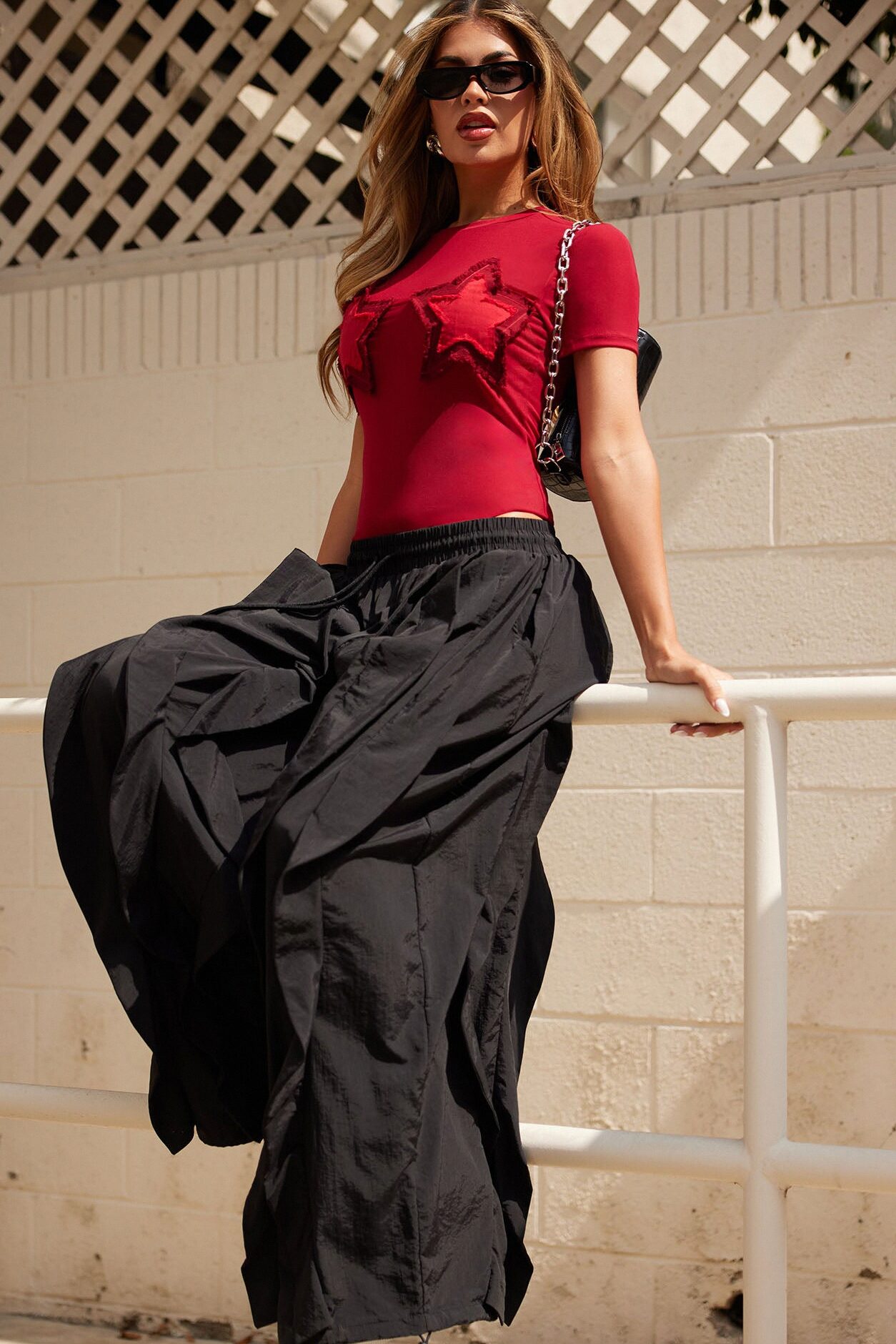 Jade Ruffled Jogger Pant - Black