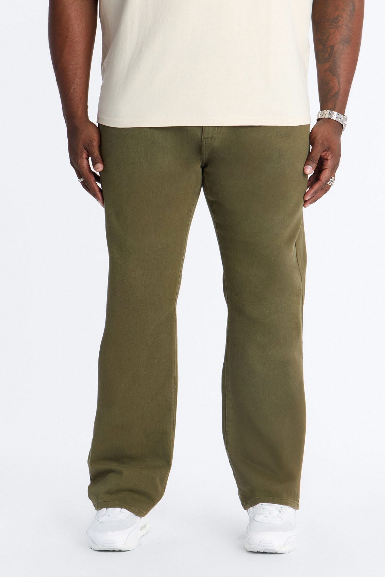 Mike Straight Taper Jeans - Olive
