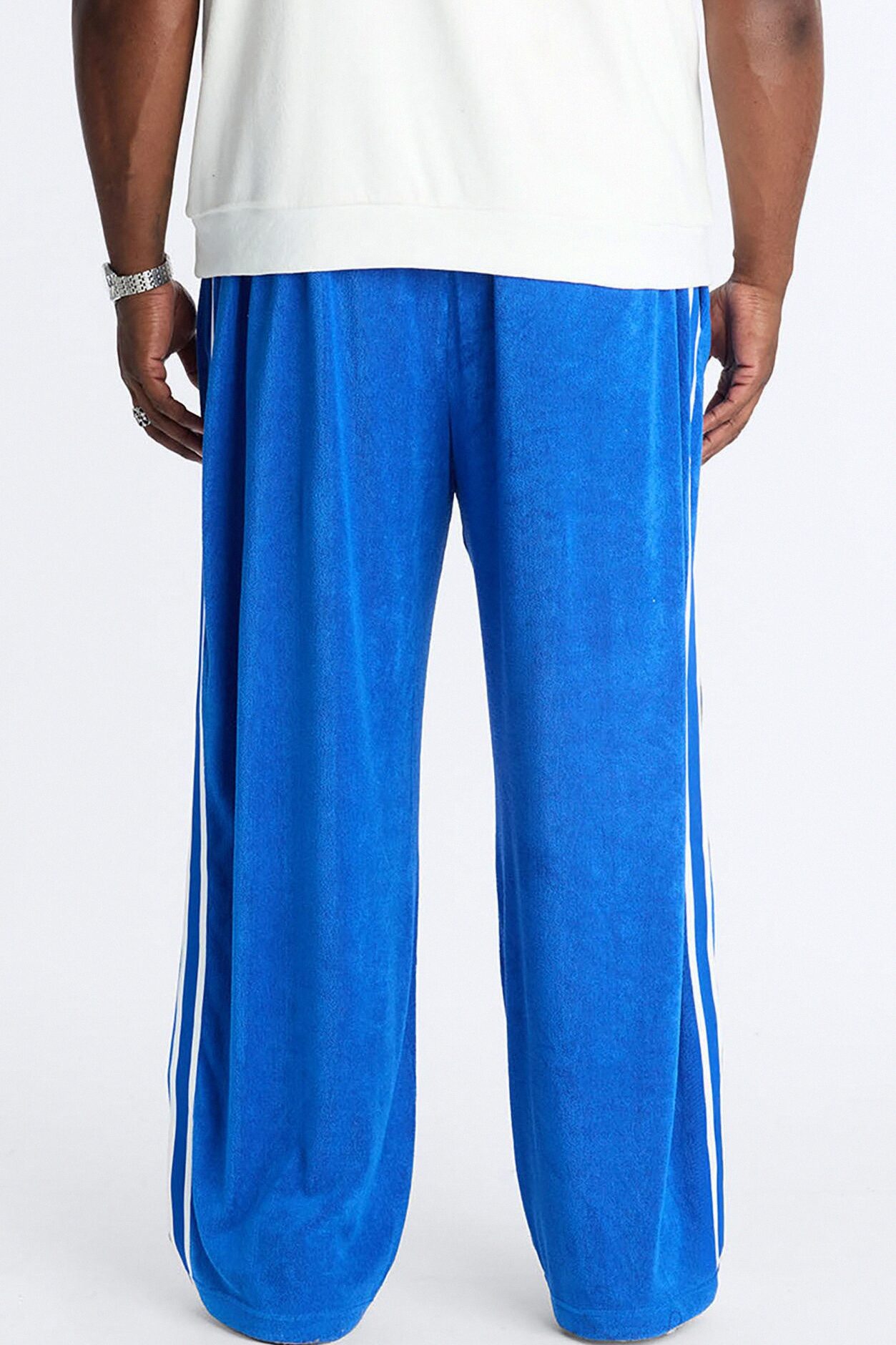 Classic Terry Cloth Baggy Pant - Blue/combo