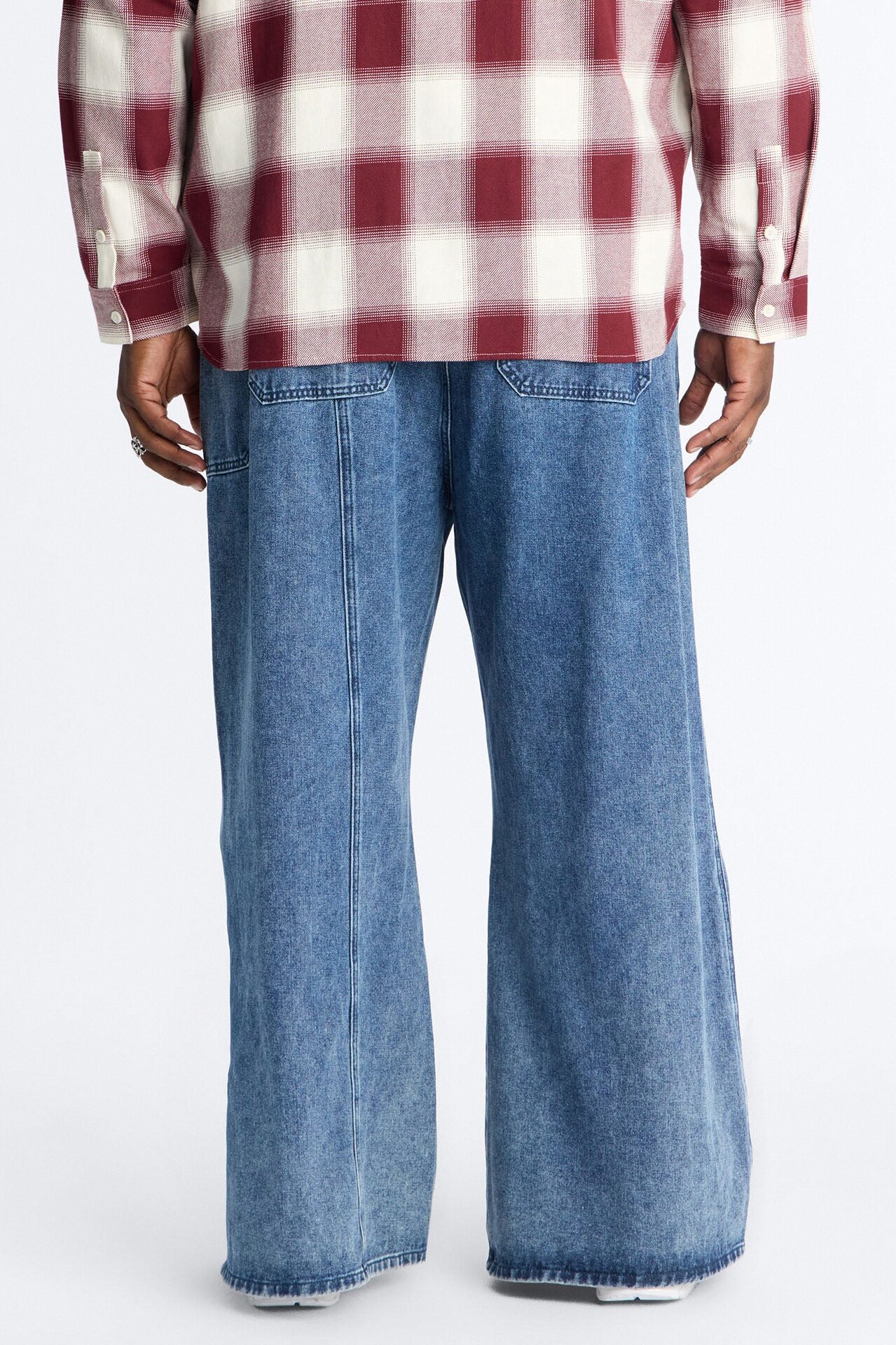 Baggy Crossover Come Again Jean - Medium Wash