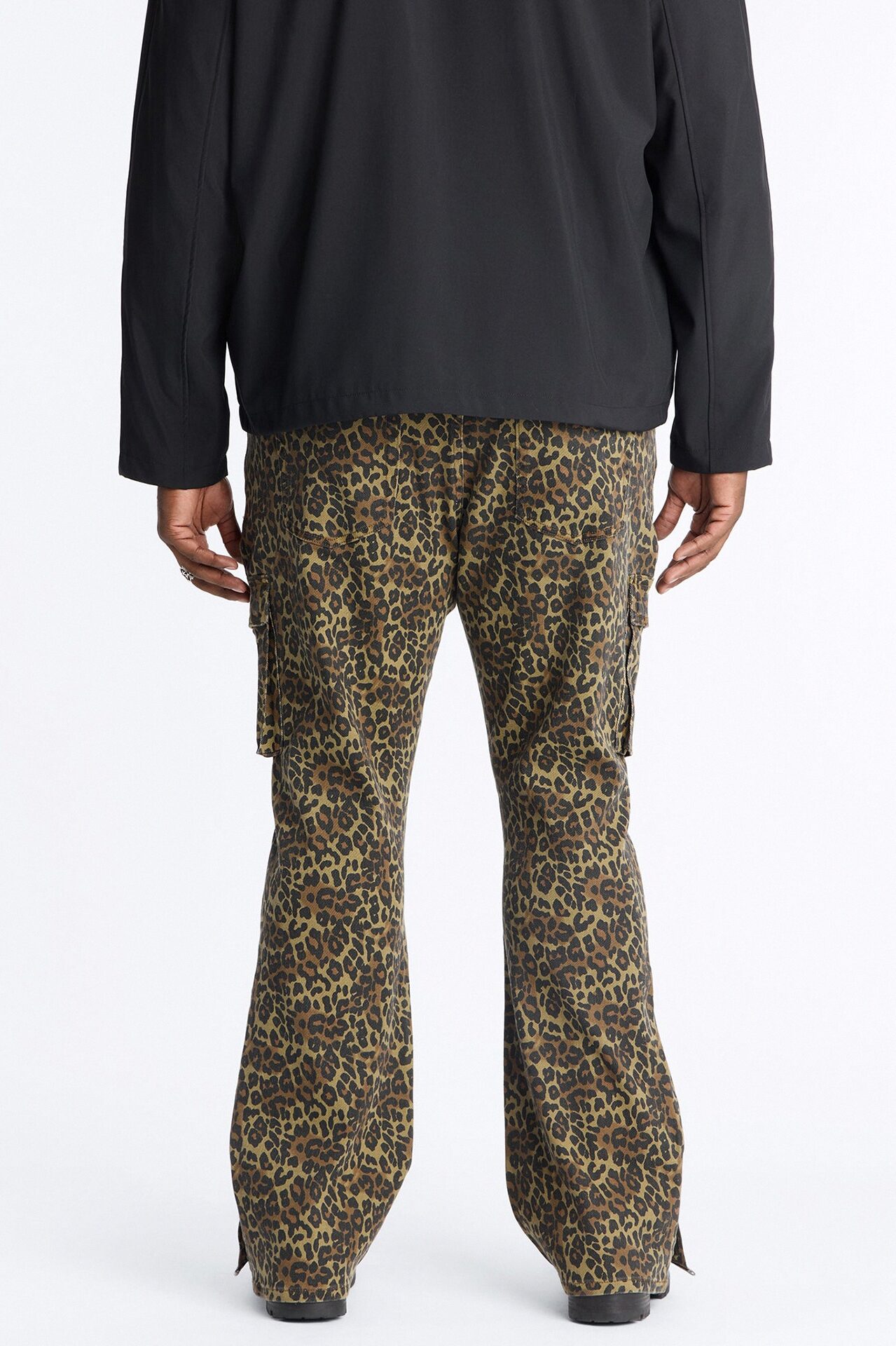 Stacked Slim Flare Wildin Out Snap Slit Jean - Brown