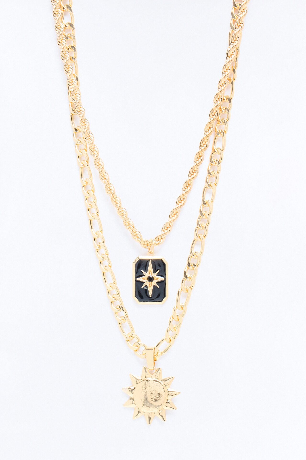 Don't Let The Sun Set Necklace Set - Gold