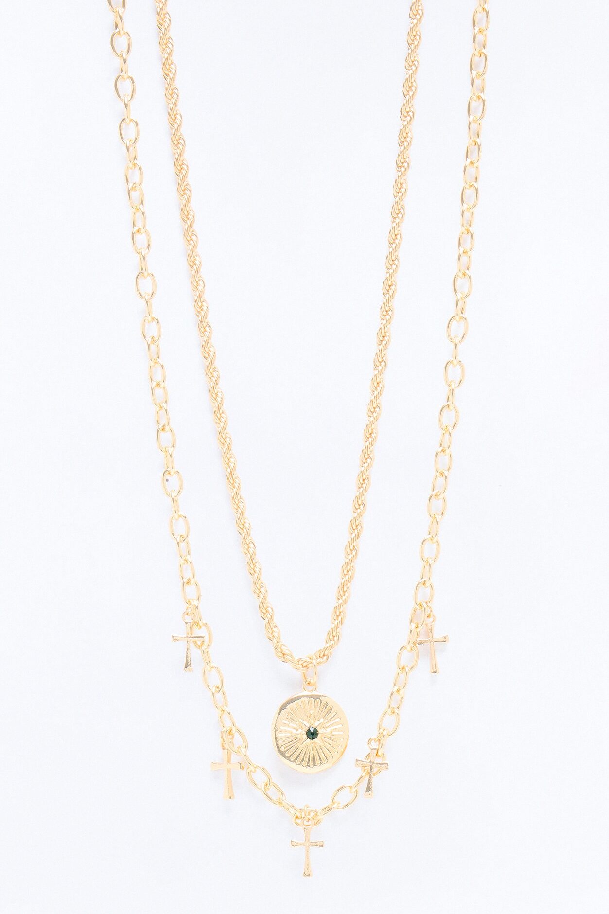 Radiant Faith Necklace Set - Gold