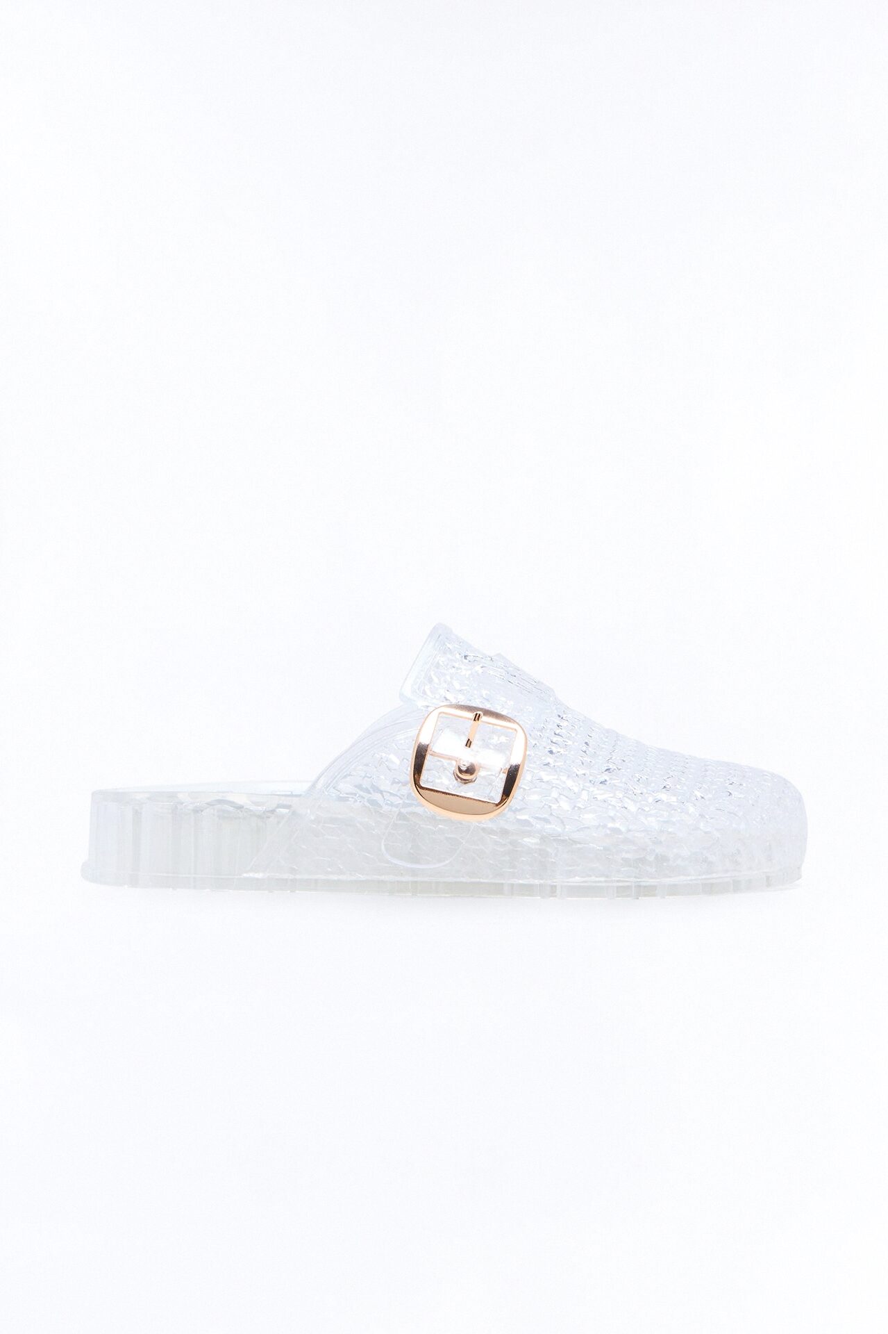 Genasa Buckle Jelly Slides - Clear