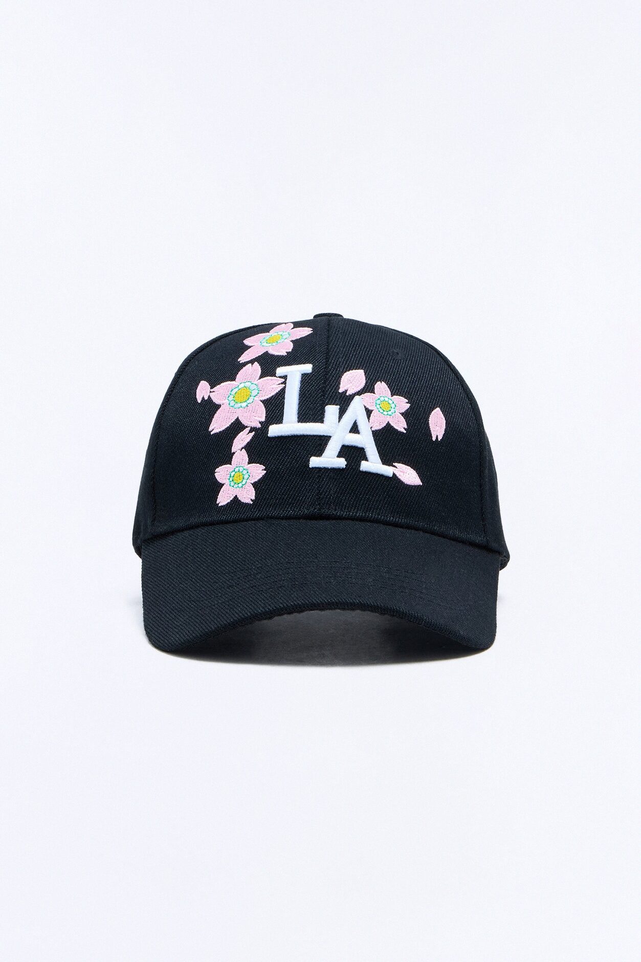 LA Flower Baseball Hat - Black/combo