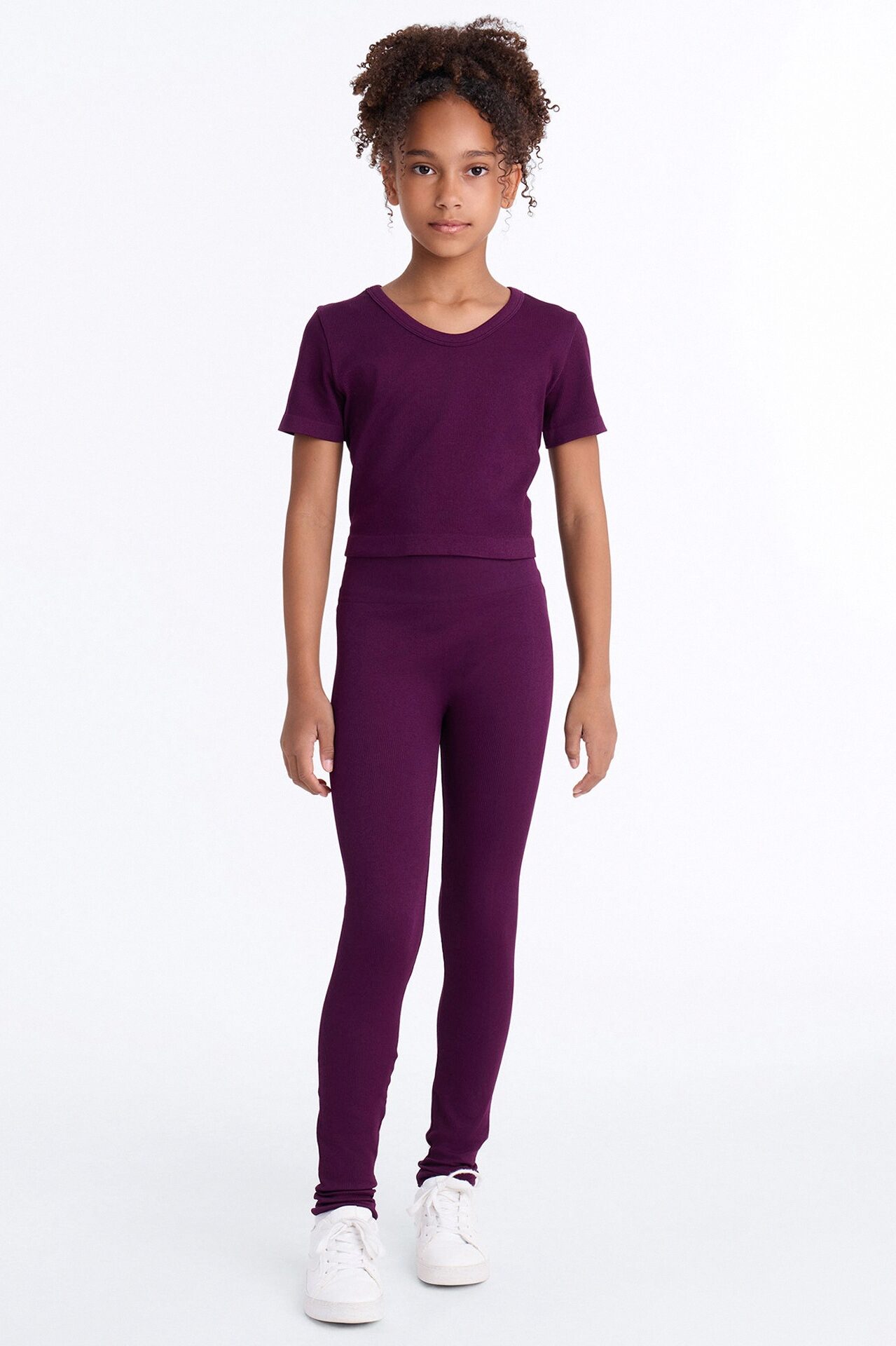 Mini Alisa Seamless Legging Set - Eggplant