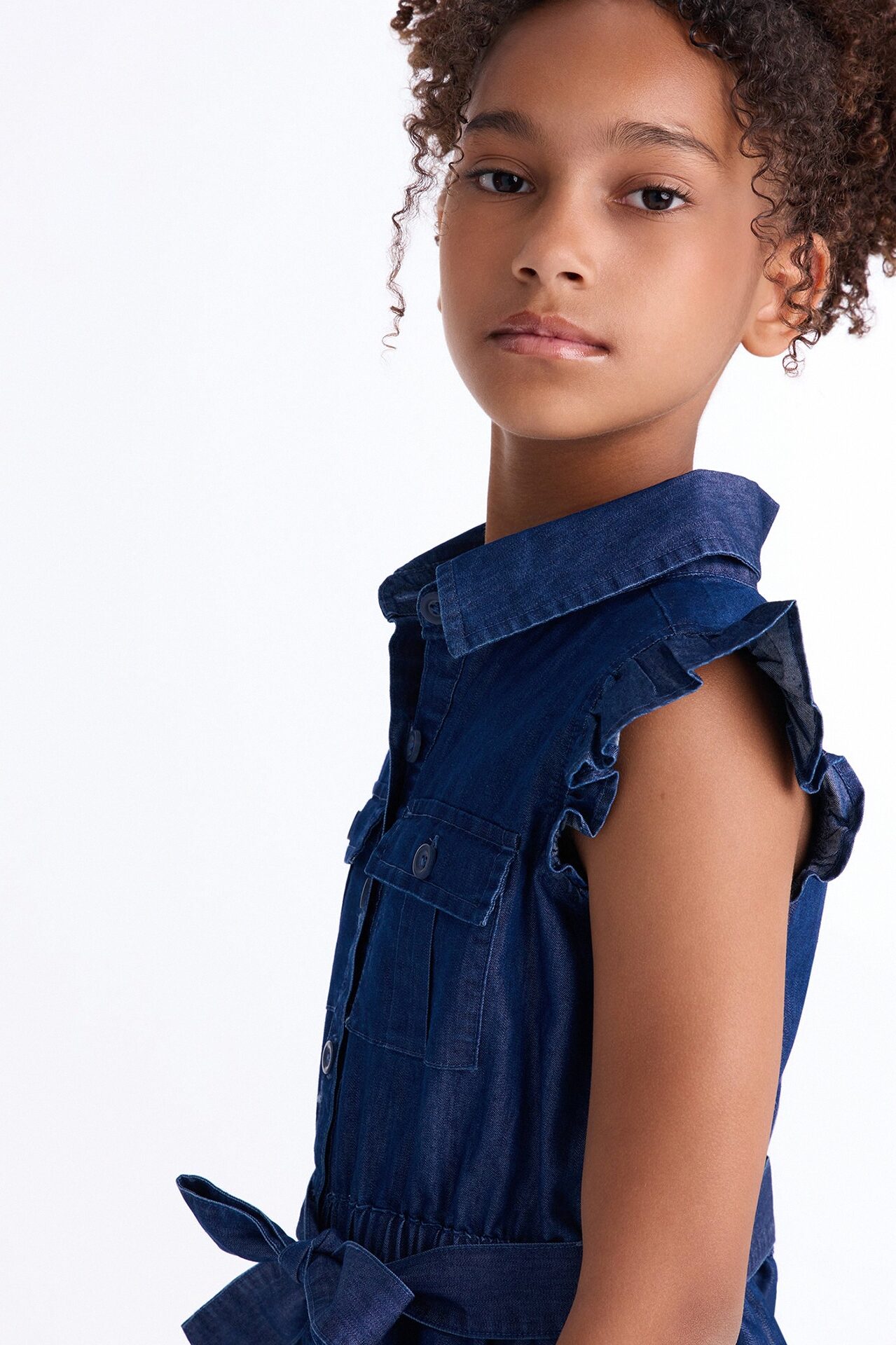 Mini Tell Me About It Denim Dress - Dark Wash