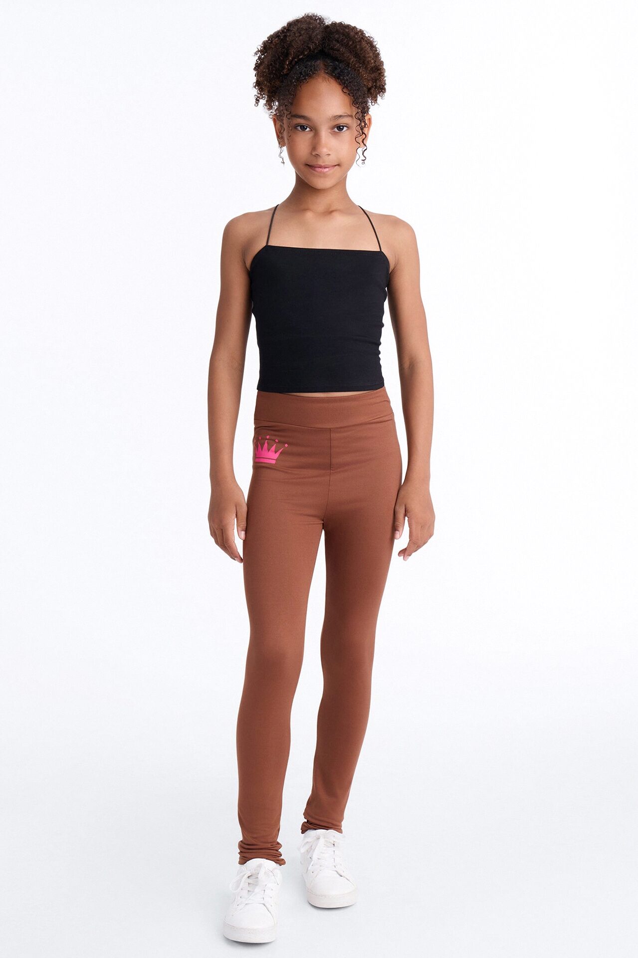 Mini Family Goals Crown Legging - Brown
