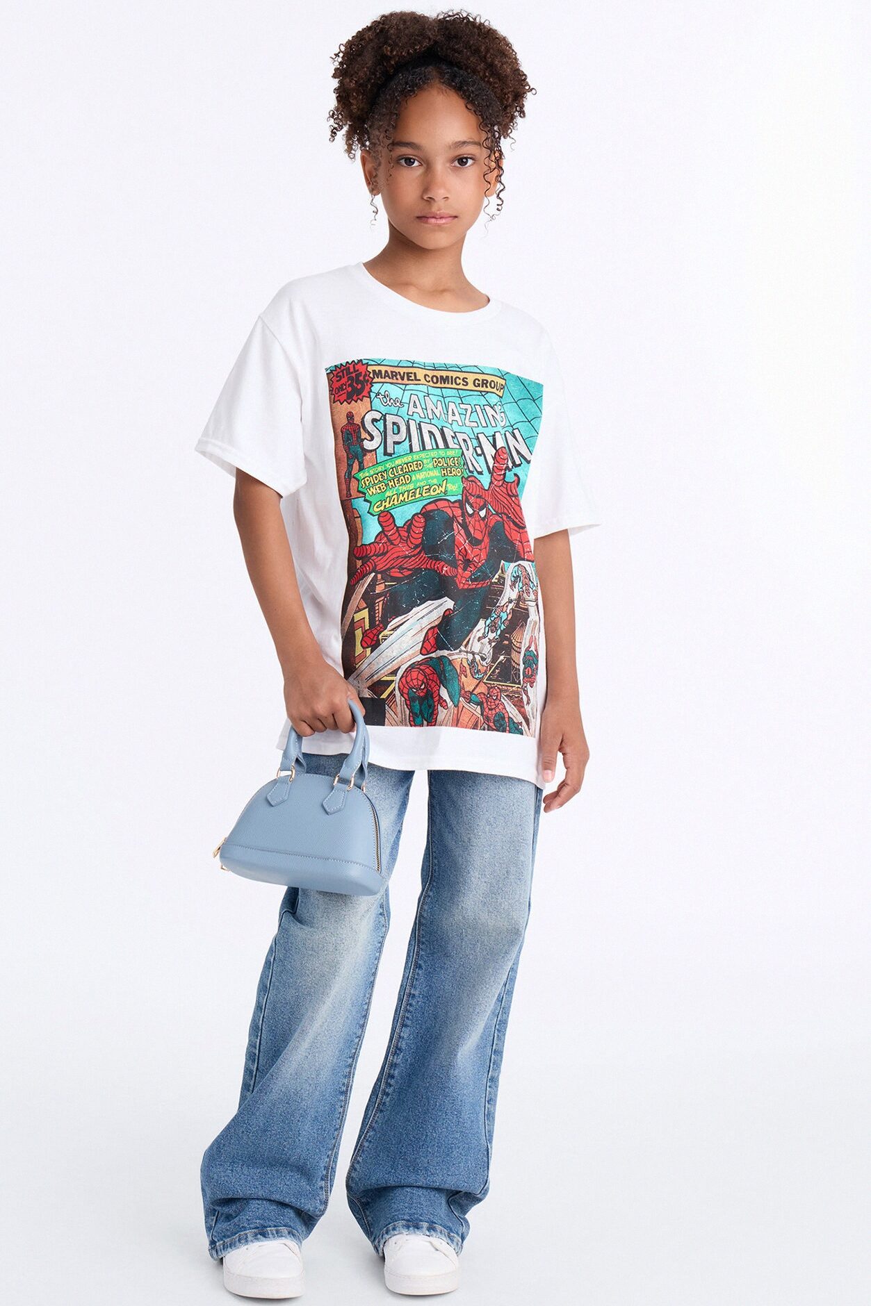 Mini Amazing Spiderman Comic Washed Tee - White/combo