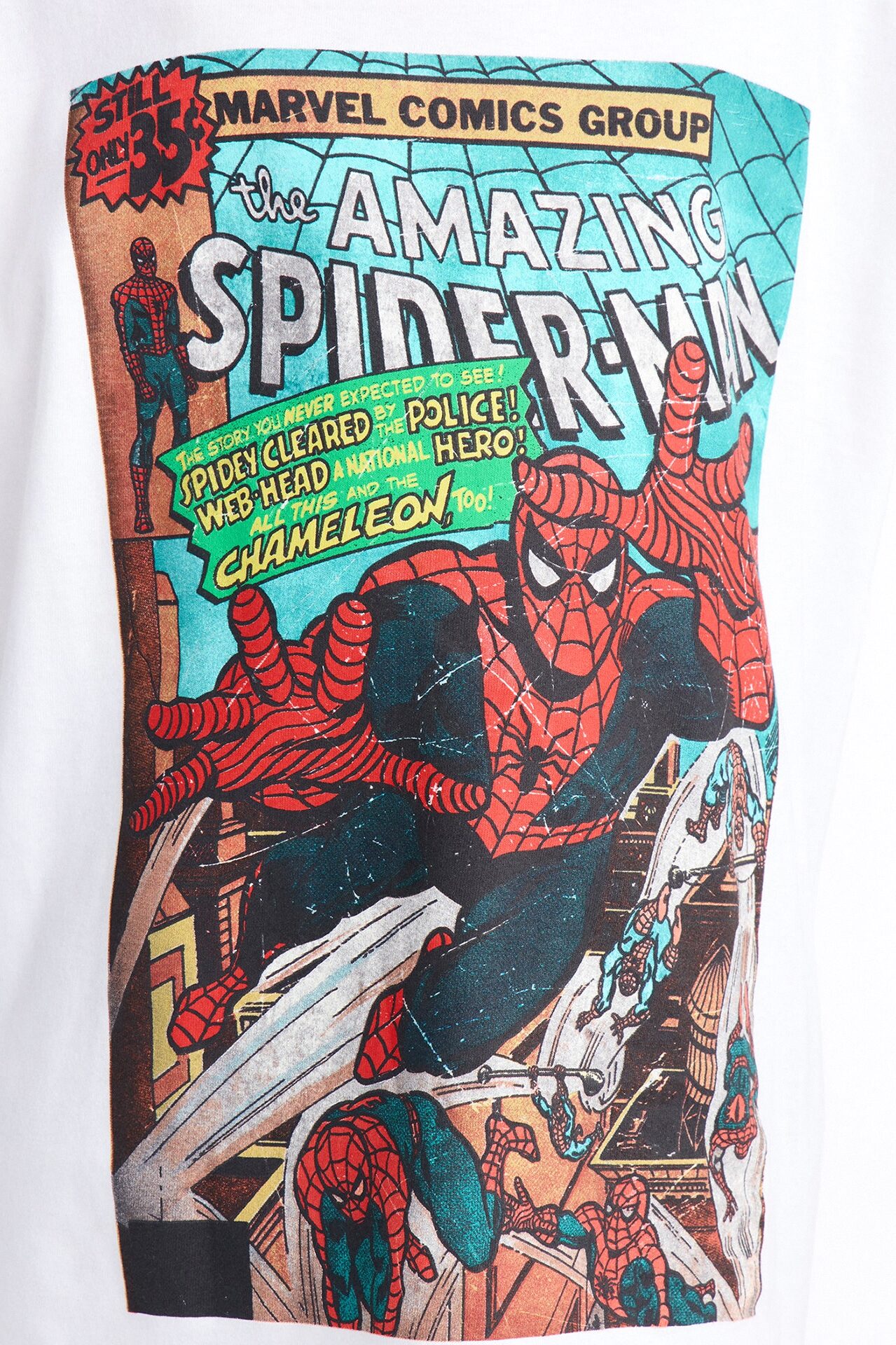 Mini Amazing Spiderman Comic Washed Tee - White/combo