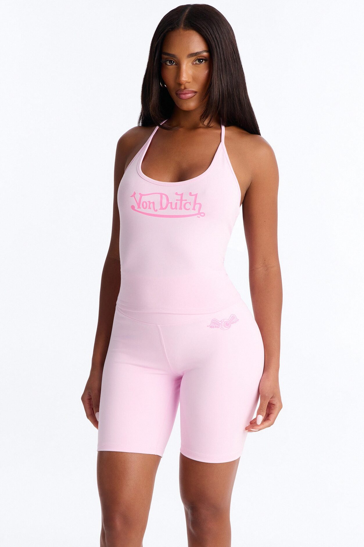 Von Dutch Sporty Halter Tank - Pink