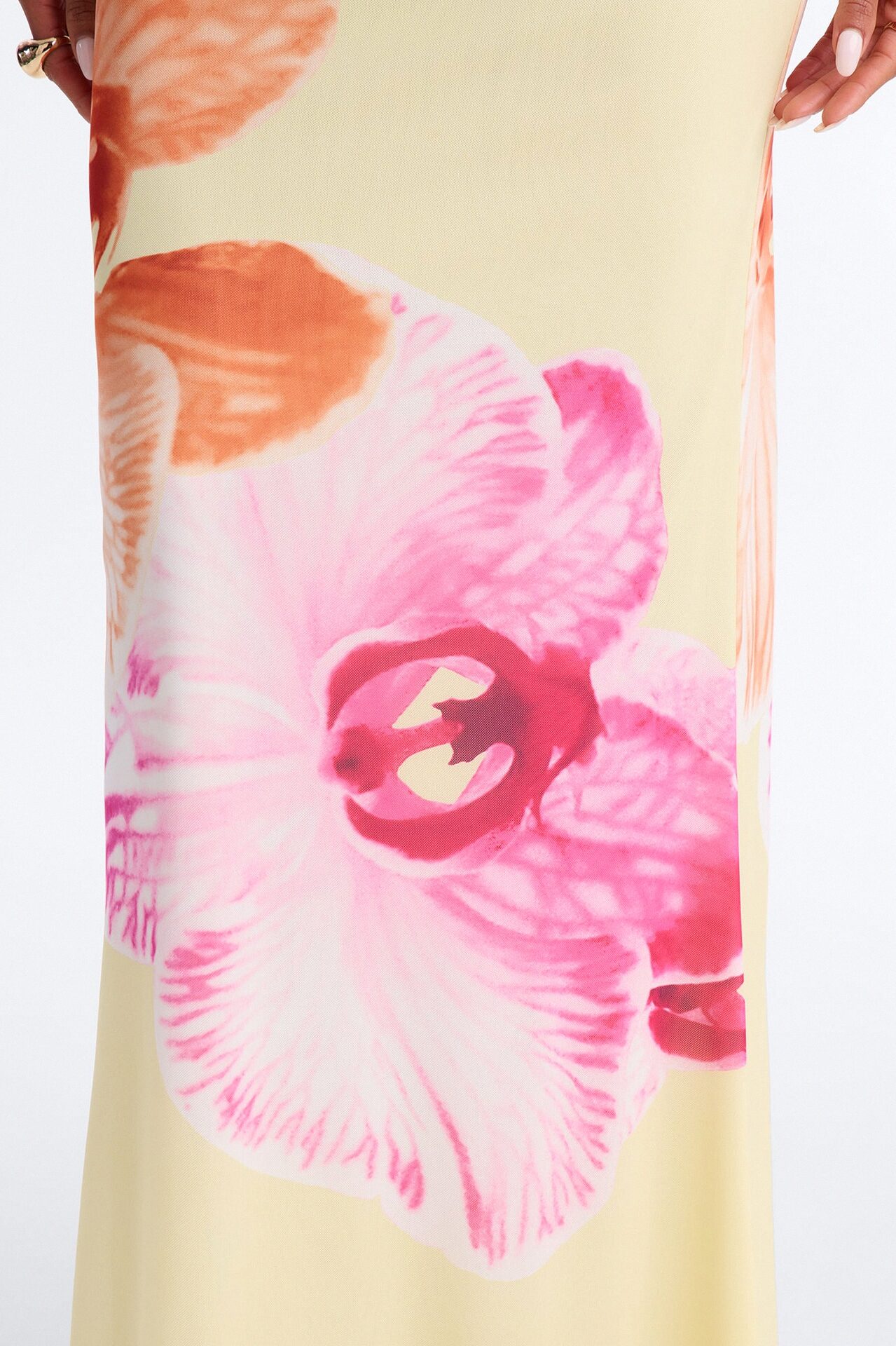 Isla Floral Mesh Maxi Skirt - Yellow/combo