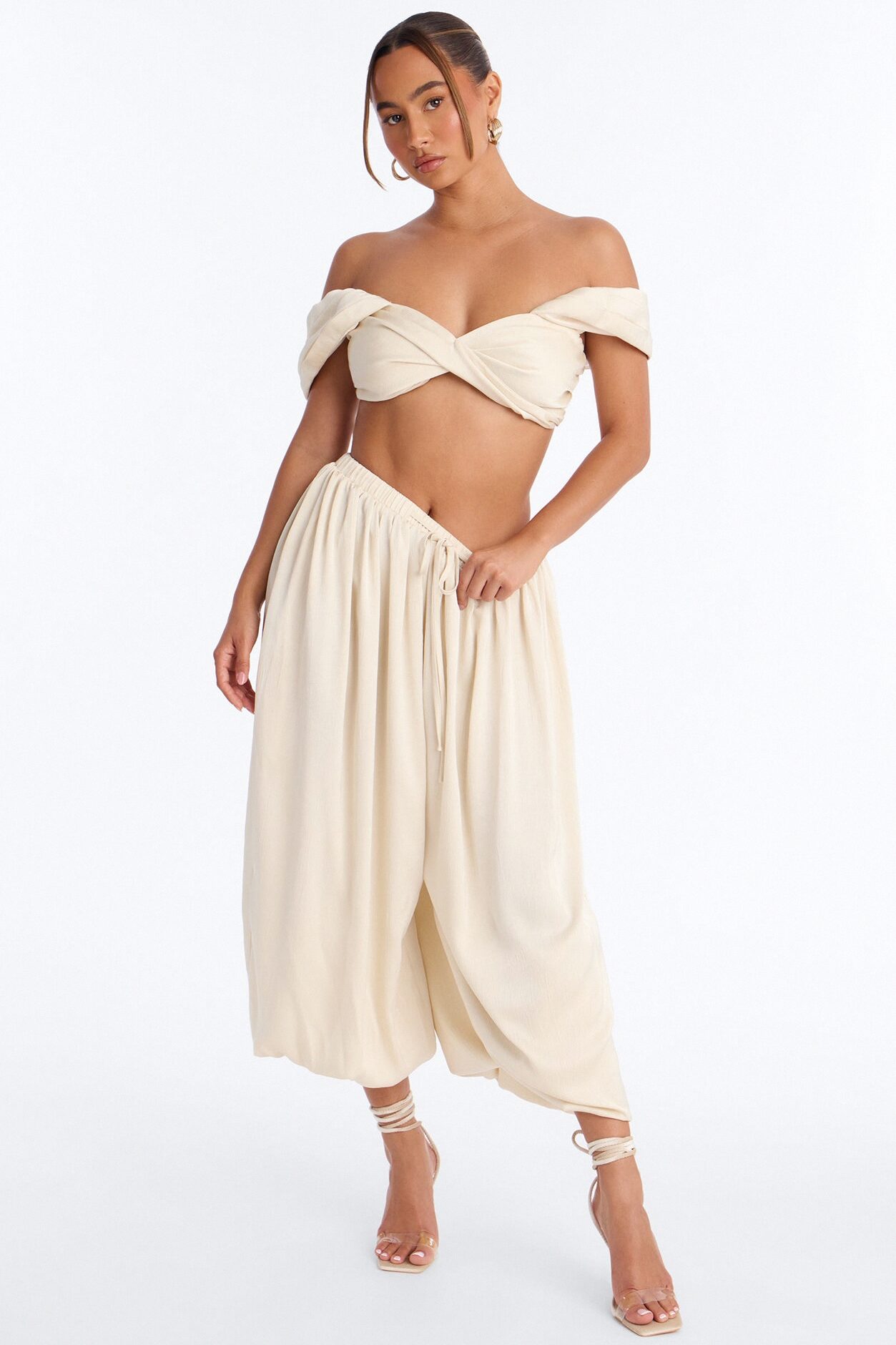 Vani Wrap Up Heels - Off White