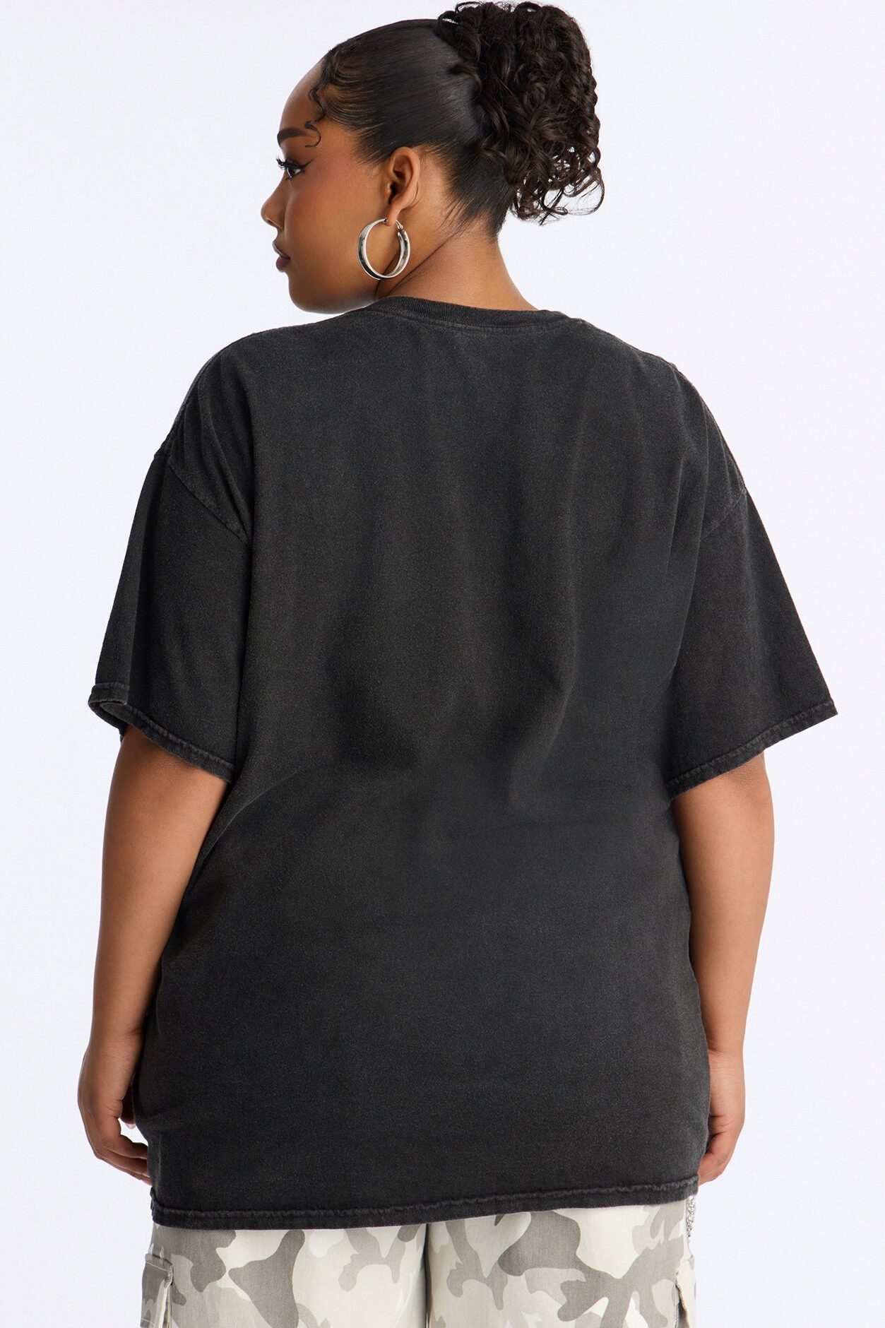 Metallica Glitter Oversized Tee - Black