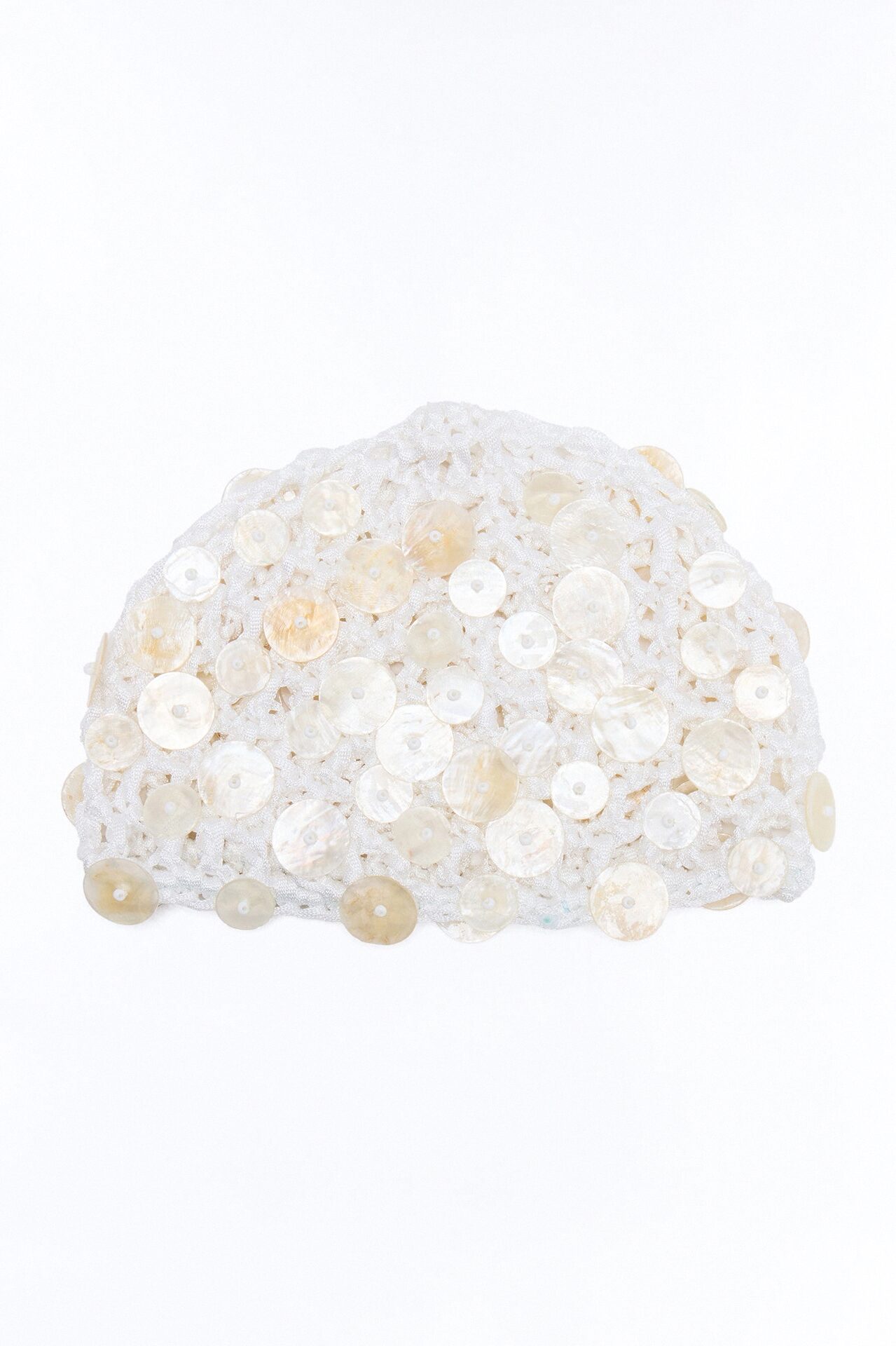 Deep Waters Crochet Beanie - White