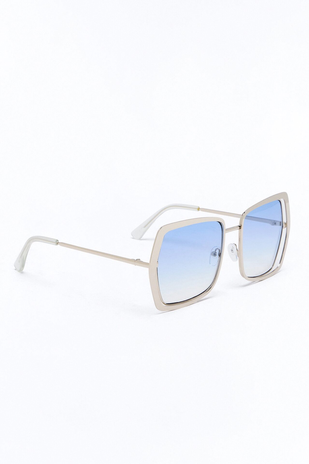 Retro Rebel Sunglasses - Silver/Blue