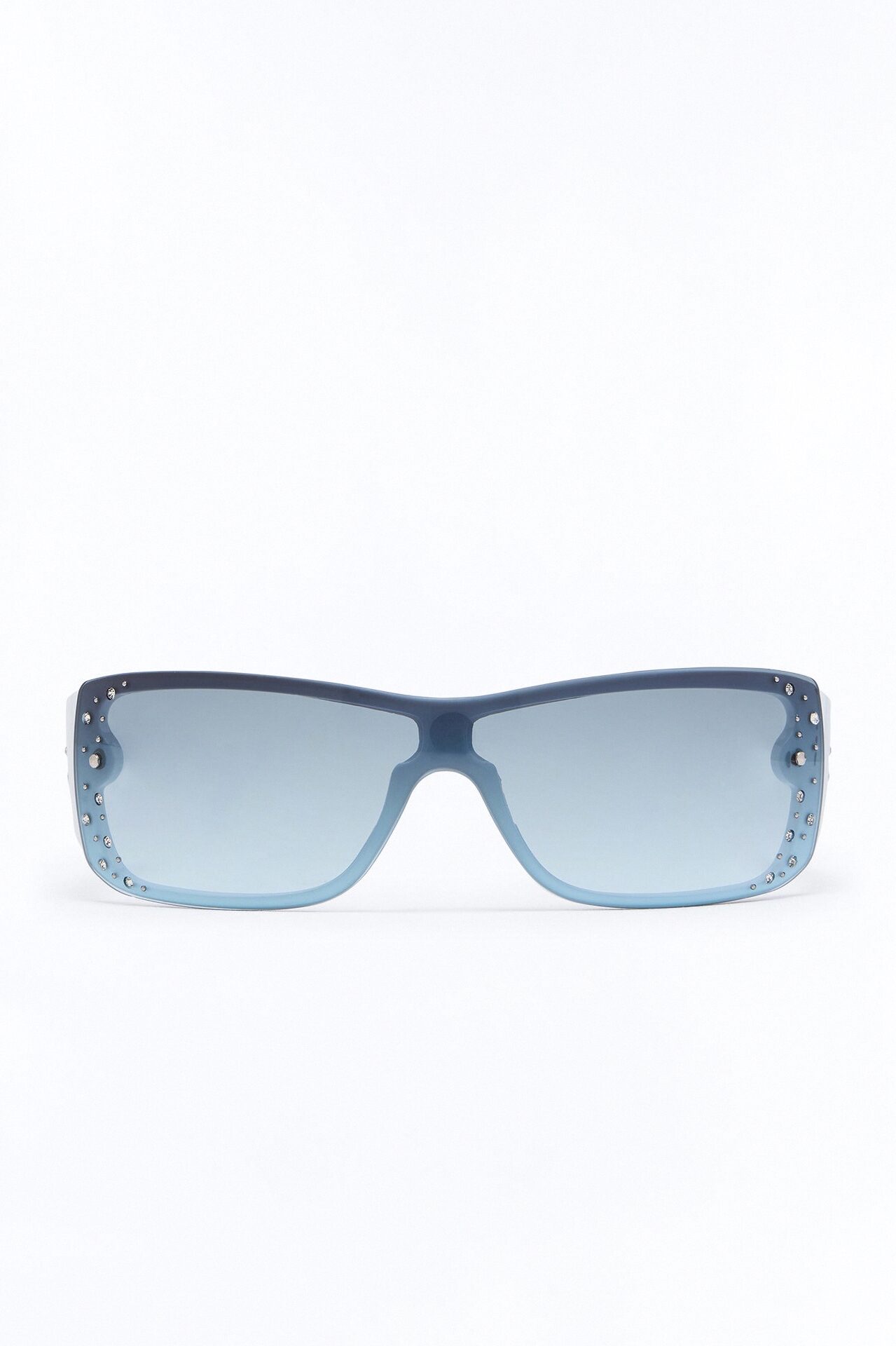 Pop Star Baddie Sunglasses - White/Blue