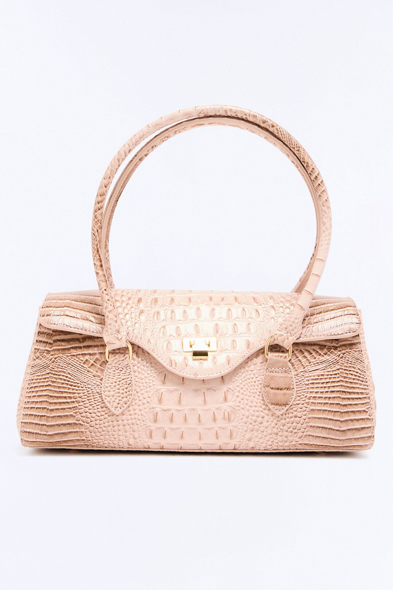 Endangered Species Faux Leather Shoulder Handbag - Tan