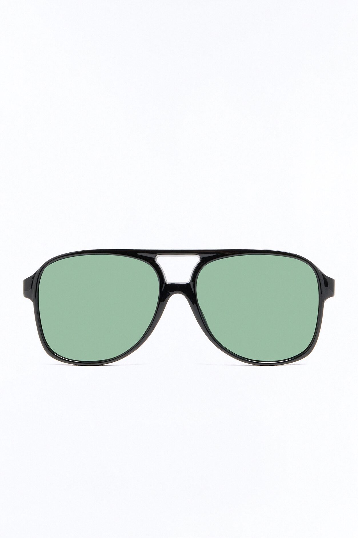 The Protagonist Aviator Sunglasses - Black/Green