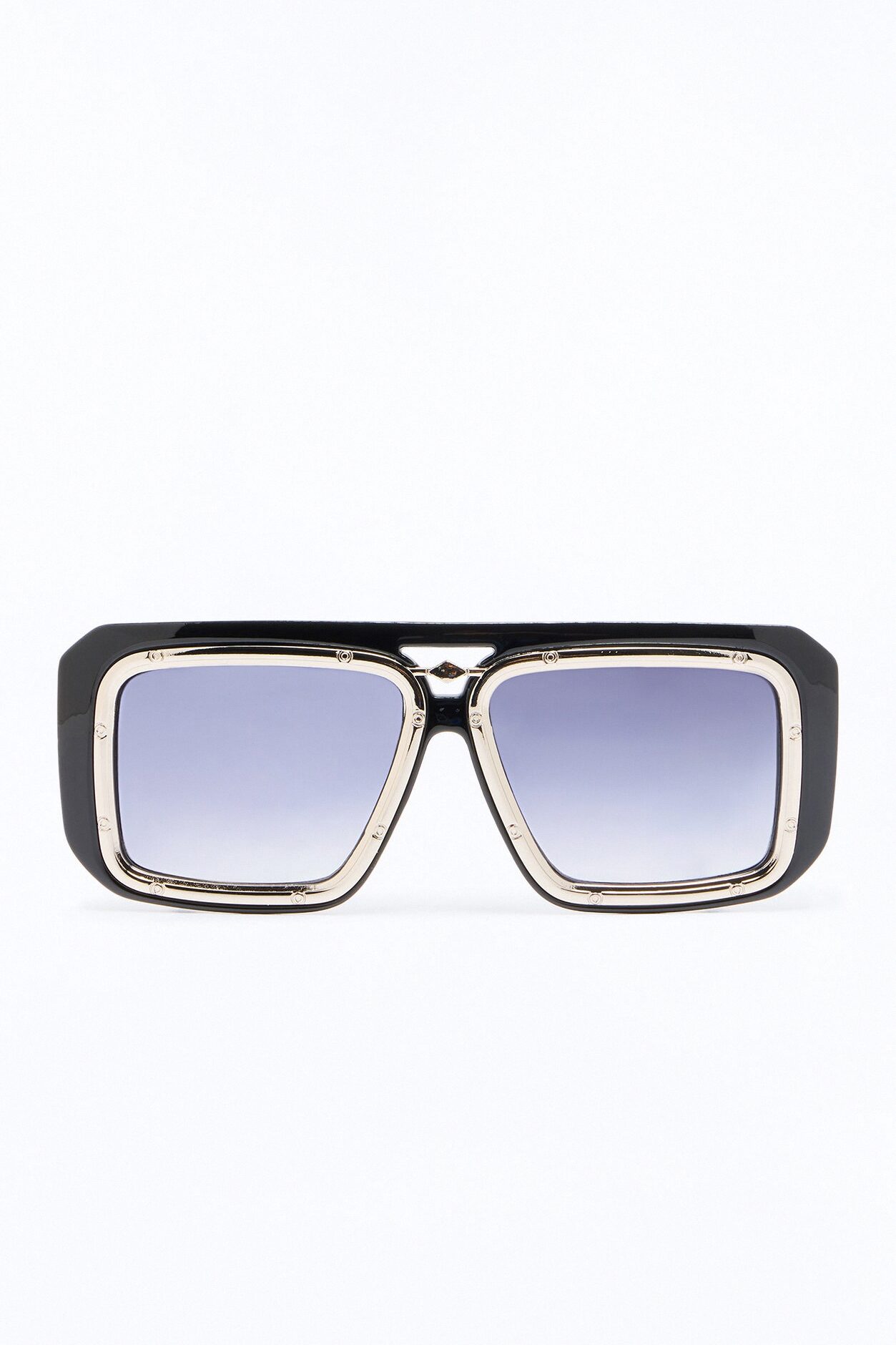 Architect Dual Stacked Square Sunglasses - Black