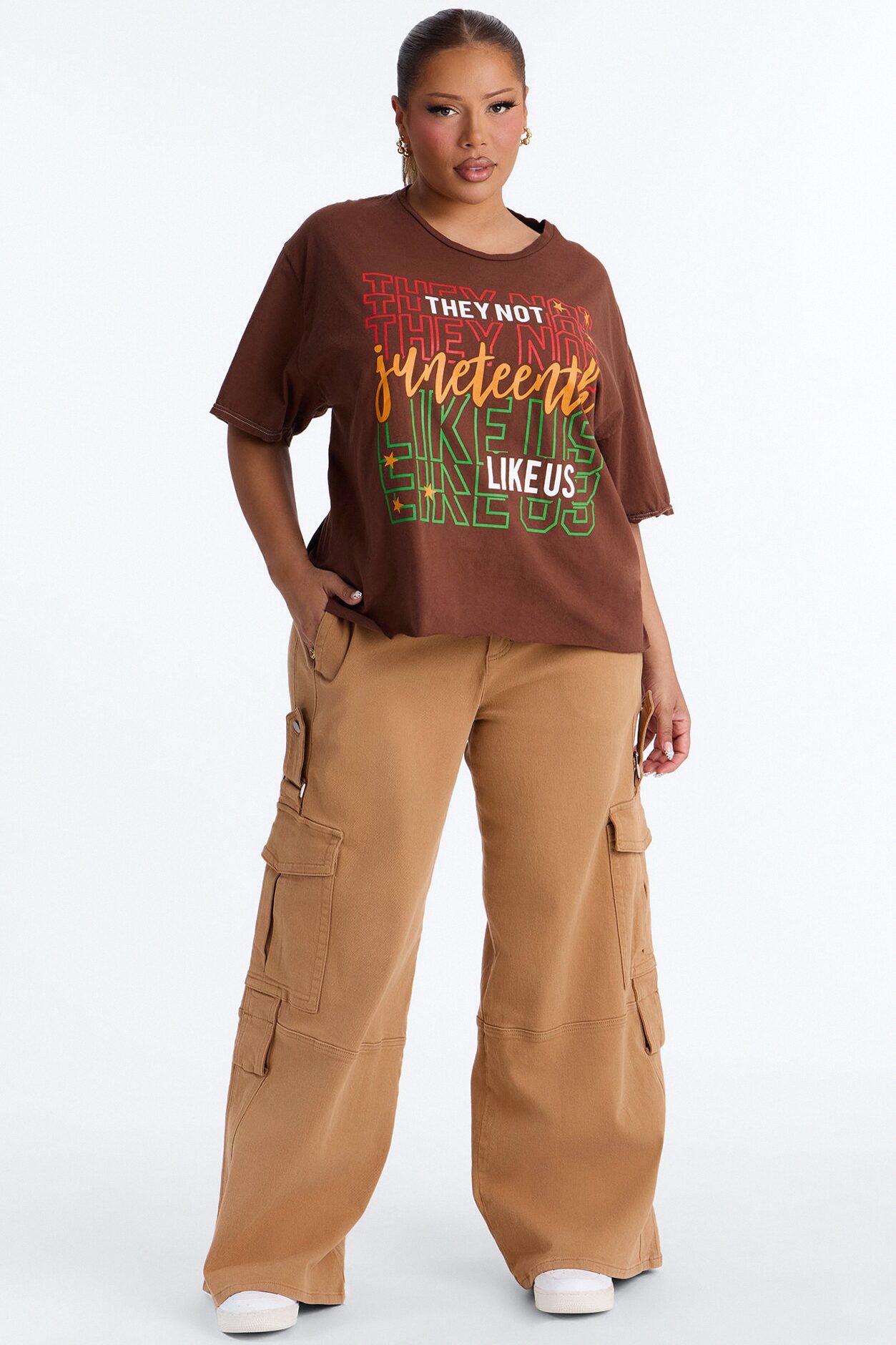 They Not Like Us Oversized Tee - Brown