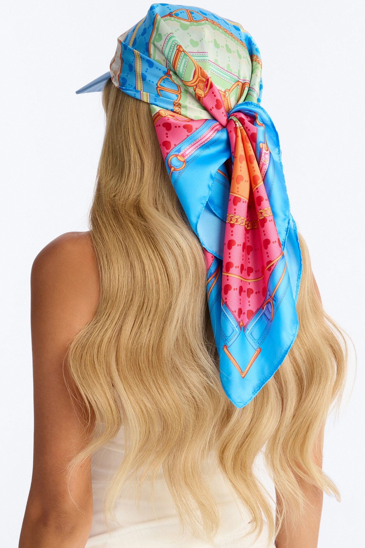 Waves And Breeze Visor And Head Wrap - Blue/combo