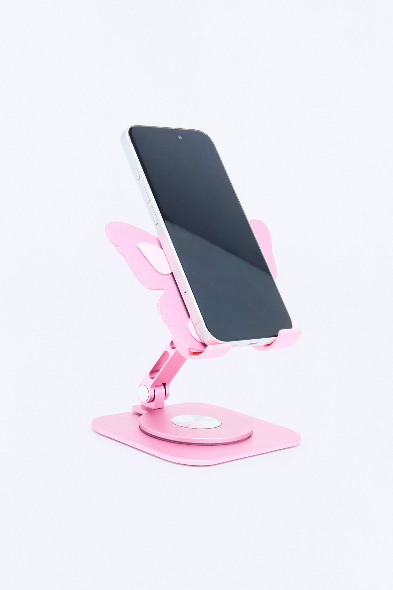 Butterfly Kisses Metal Phone Stand - Pink