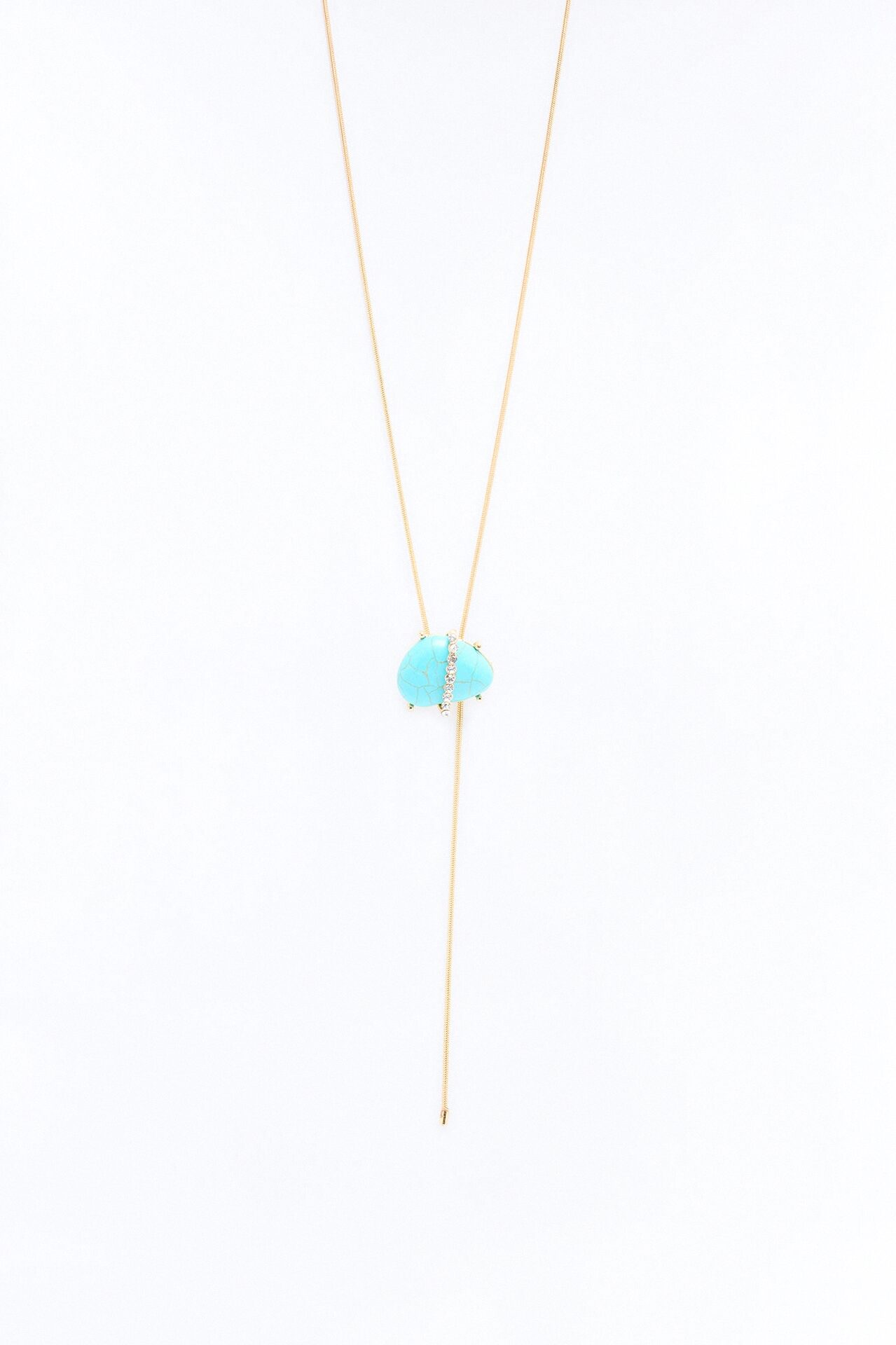 Solstice Jeweled Lariat Necklace - Turquoise/combo