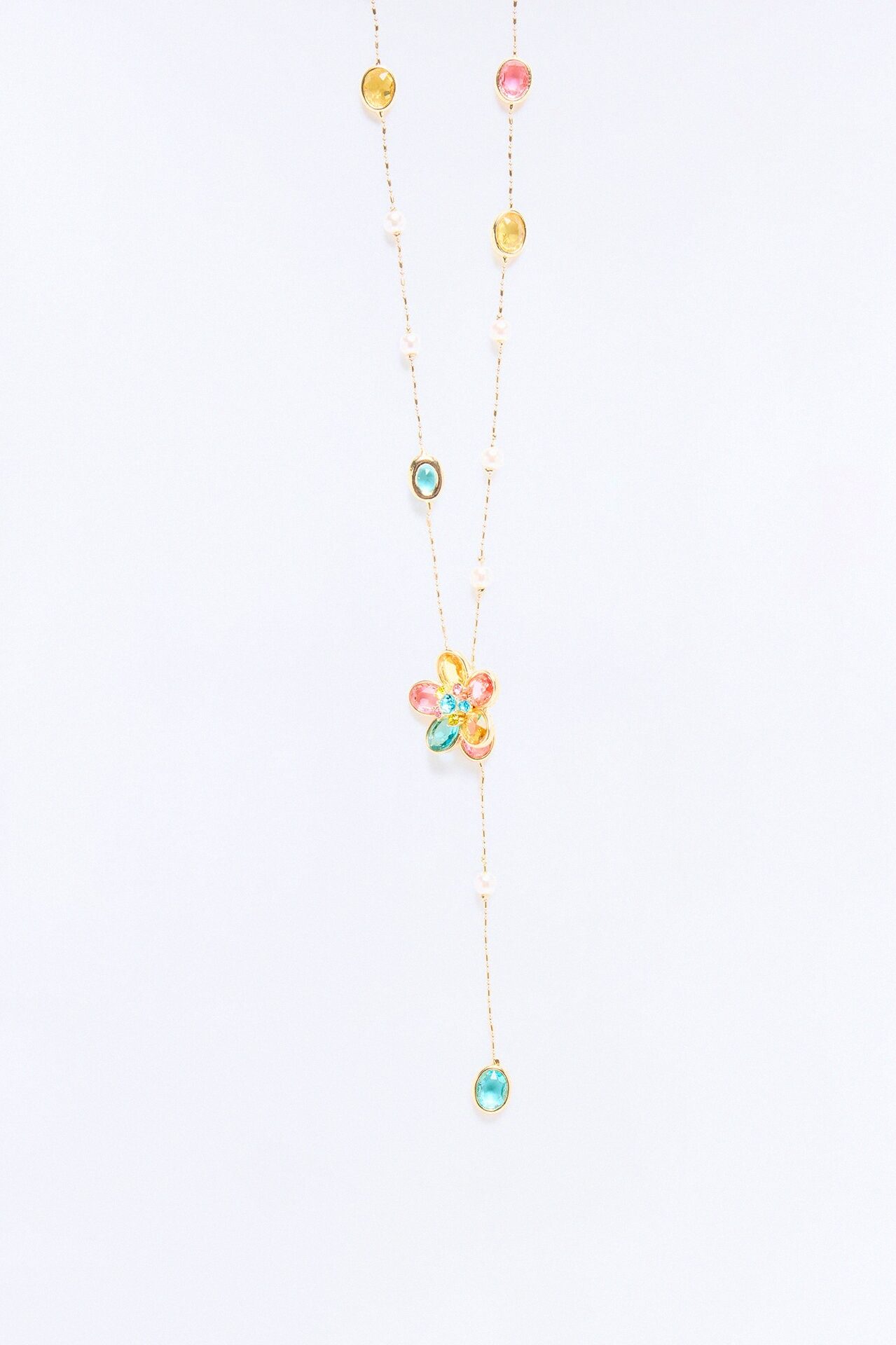 Flower Pop Necklace - Multi Color