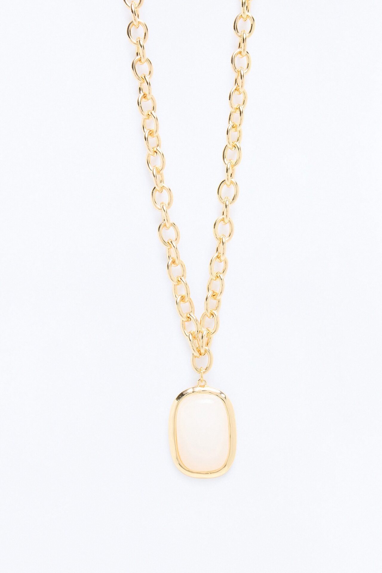 Beauty Beholder Necklace - White/Gold