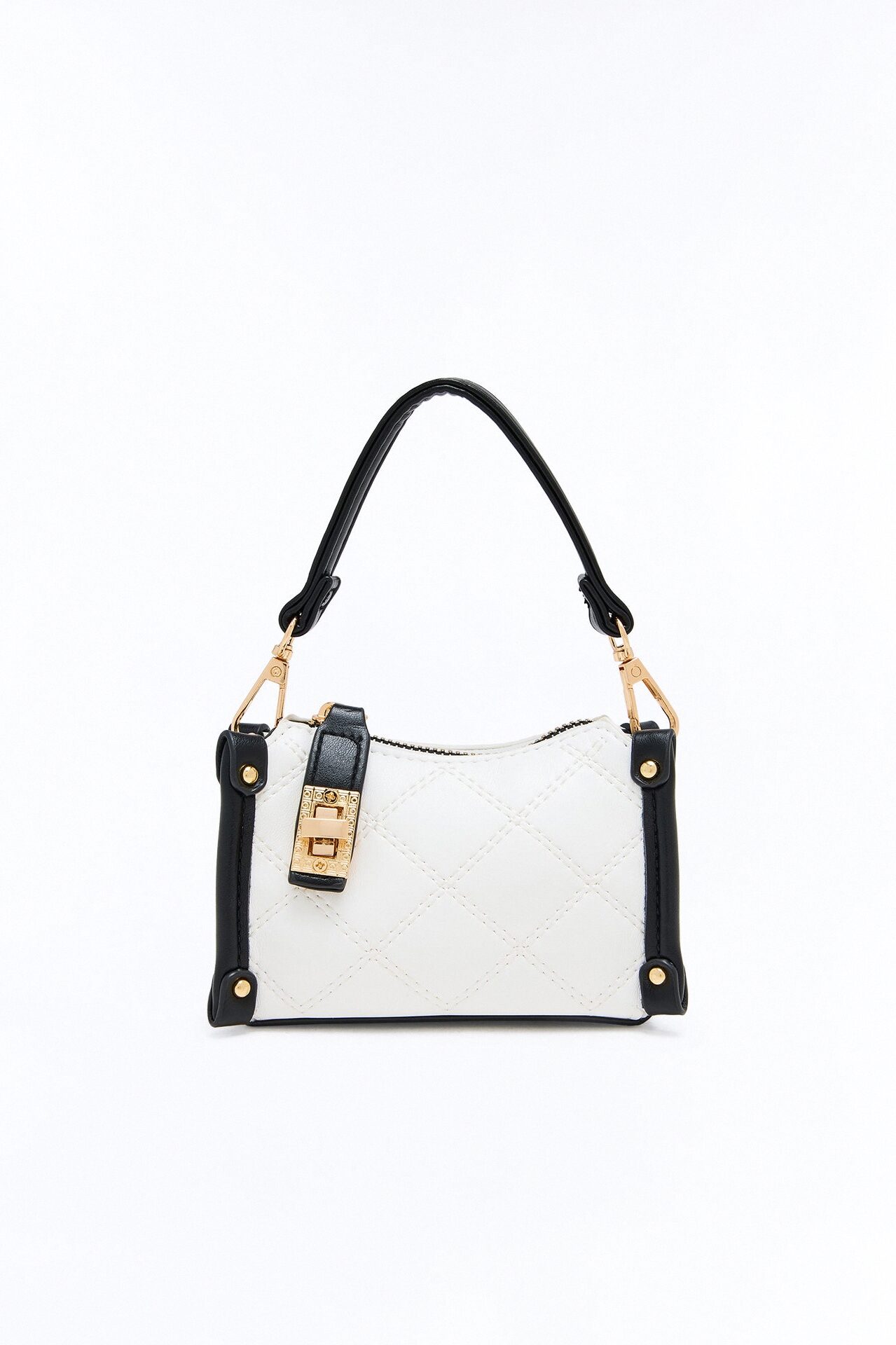 Just Enough Mini Faux Leather Crossbody - White/combo