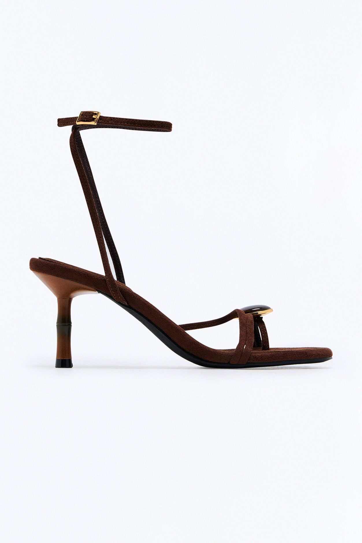 Rico Stone Toe Ring Heels - Chocolate