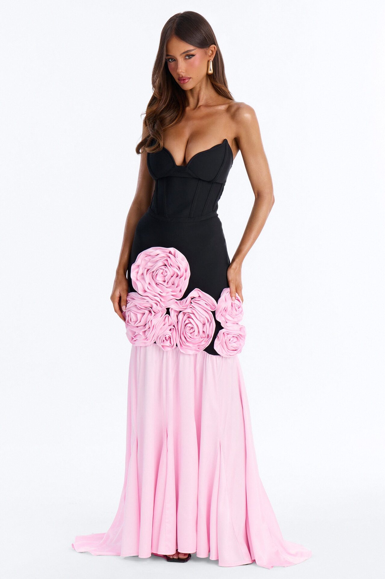 Champagne Taste Bandage Gown - Black/combo