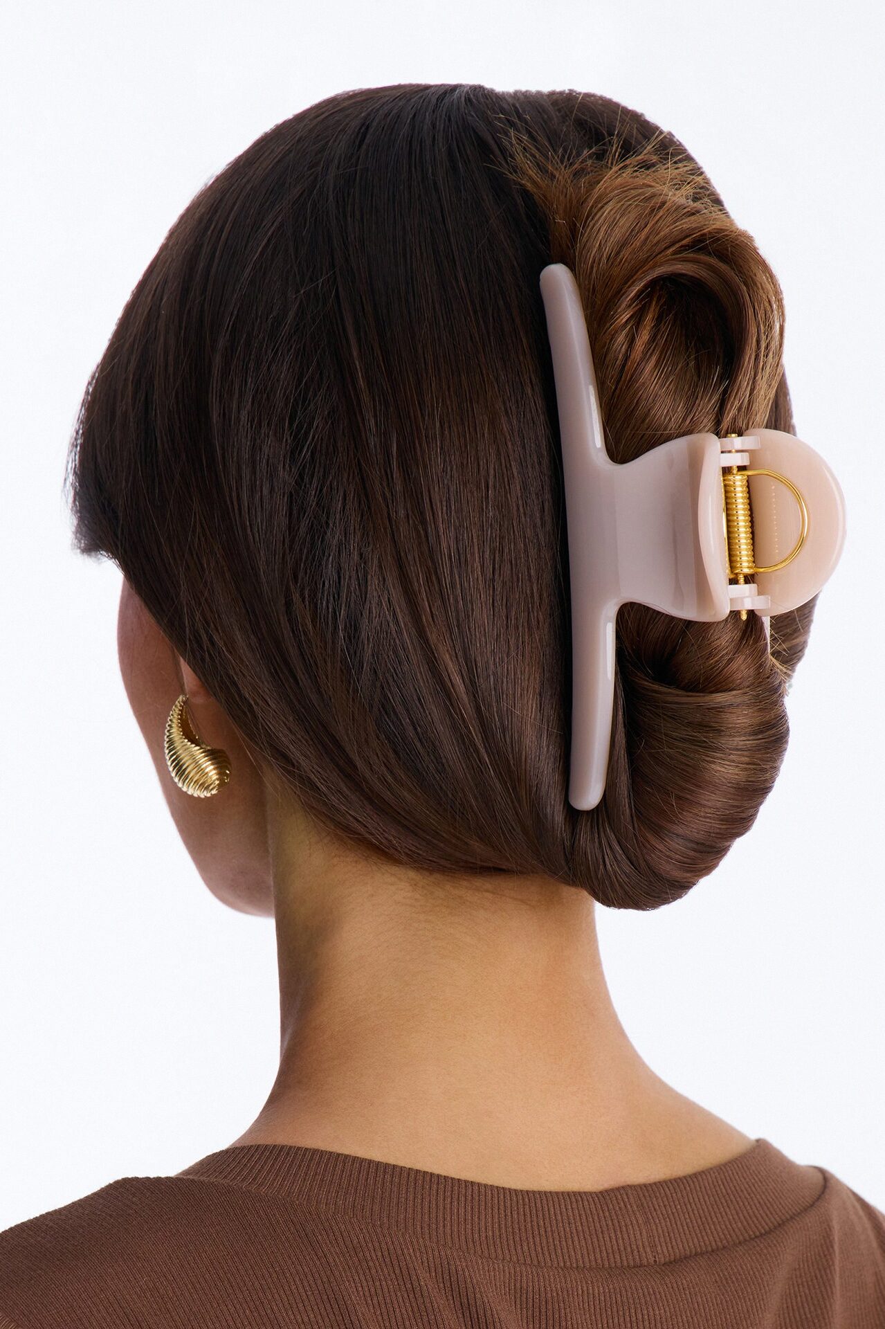 Never Walk Alone 2 Piece Claw Clip Set - Tan